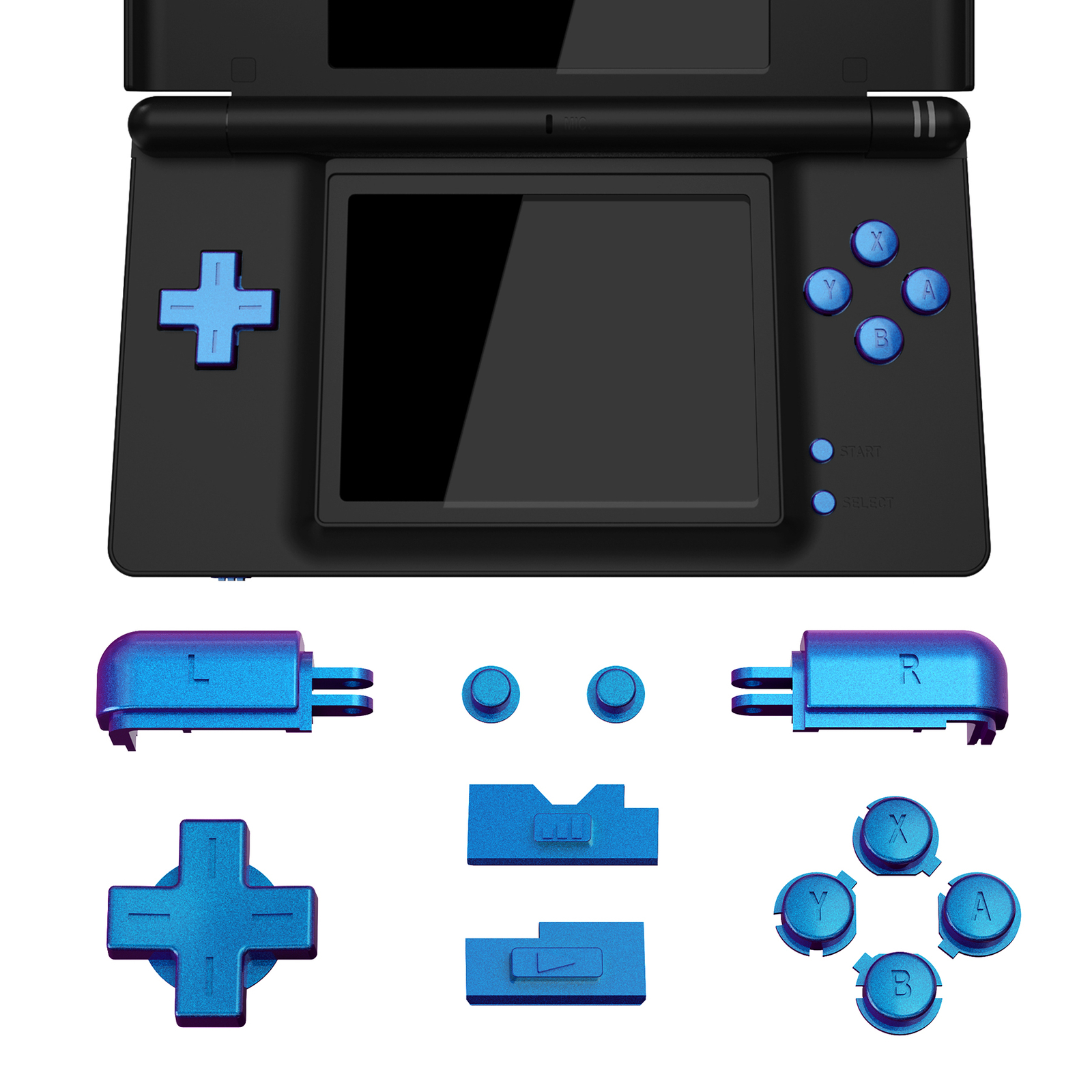 Replacement Full Set Button A B X Y L R D-pad w/ Tools For Nintendo DS Lite NDSL
