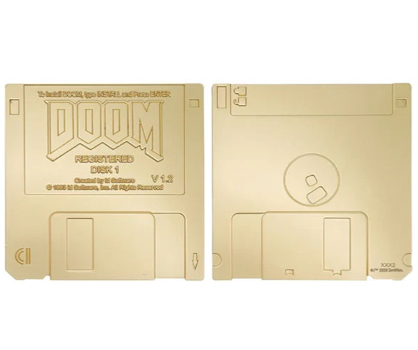 DOOM Floppy Disk Replica Gold Plated Numbered 1/5000 Presale