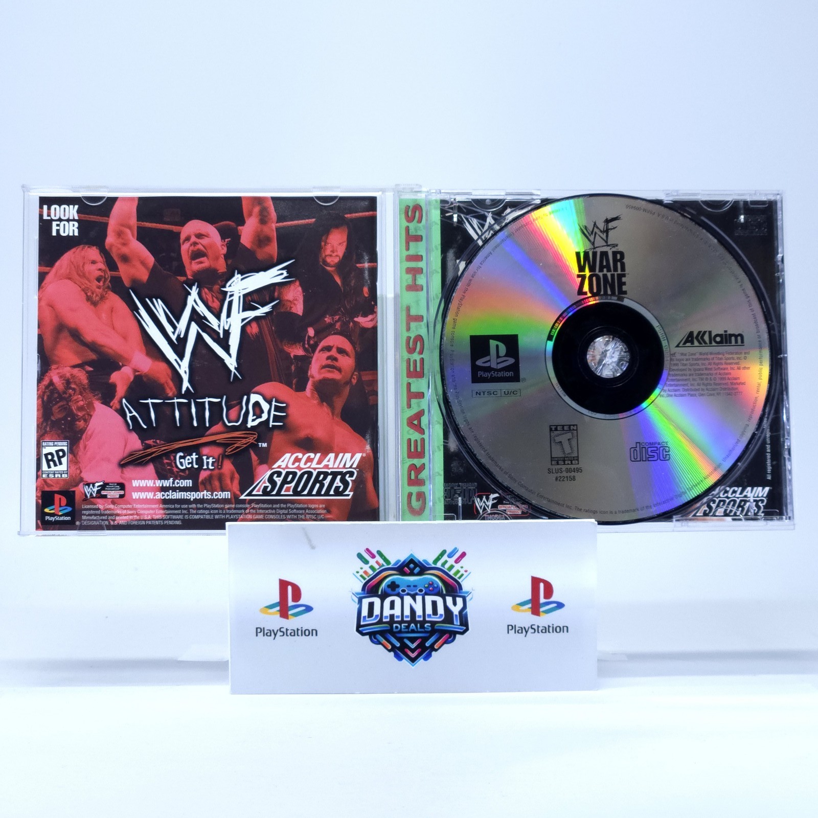 WWF Warzone PS1 CIB W/ Manual – PlayStation