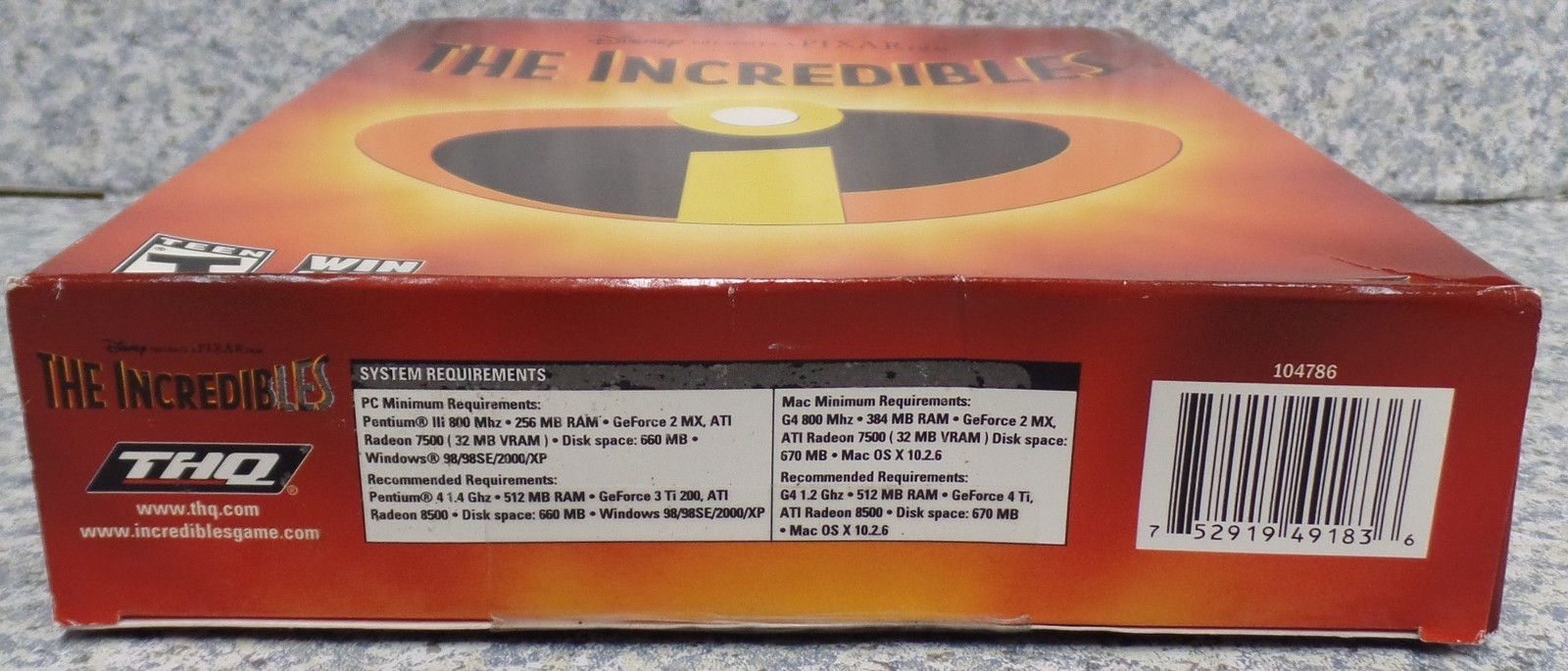 Video Game PC The Incredibles Disney Pixar NEW Big Box #1