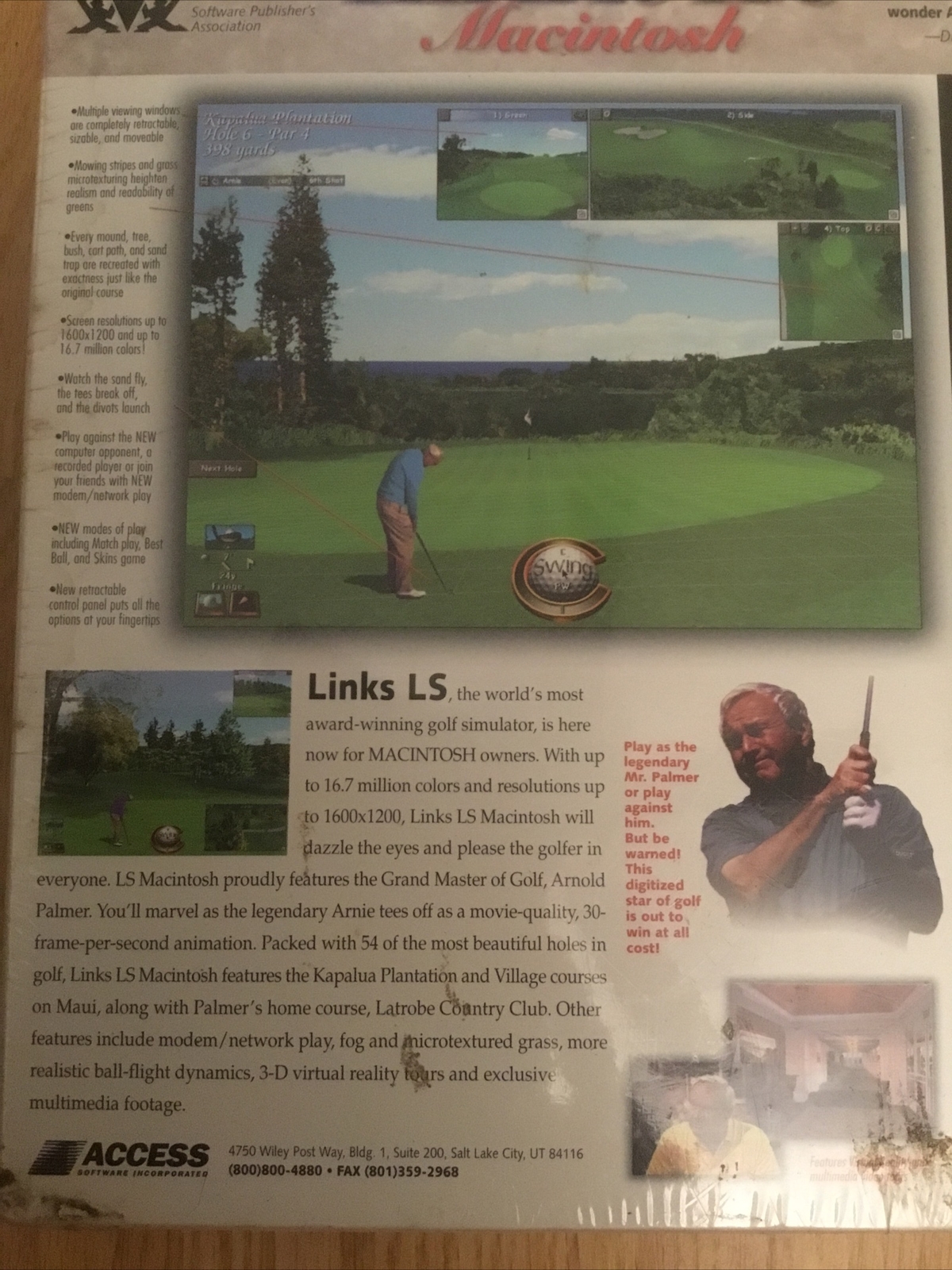 Links LS for Macintosh Mac iOS 1997 Big Box Sealed! Arnold Palmer Kapalua