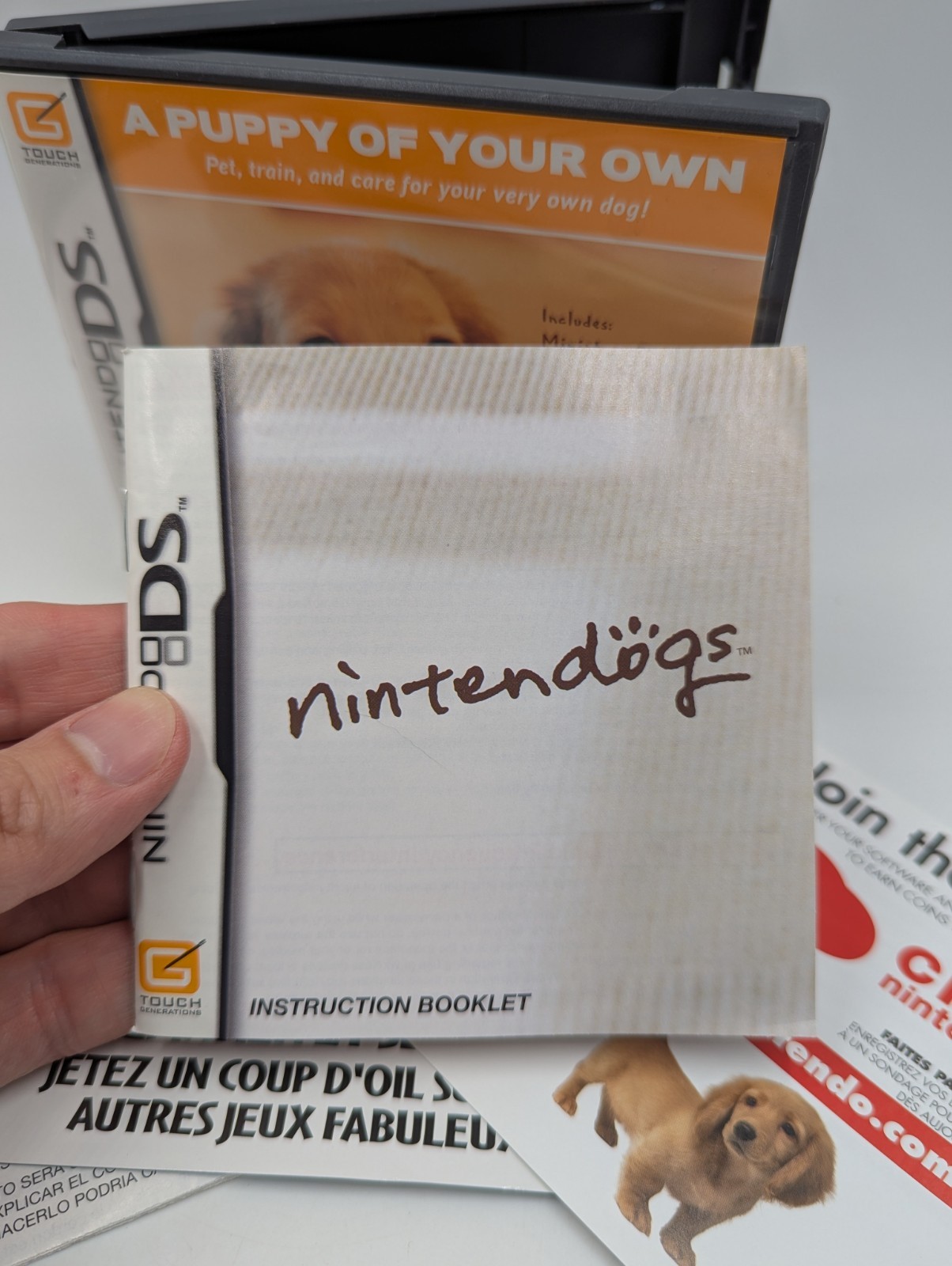 Nintendo DS Nintendogs Dachshund & Fris CIB Complete in Box