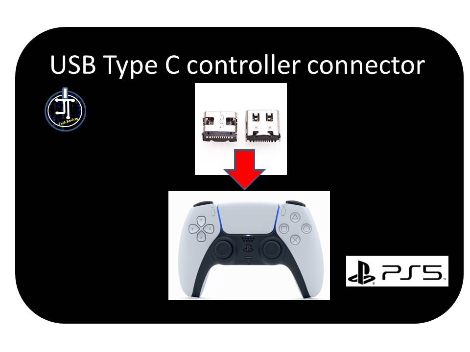 2 pcs Type-C USB Charging Port Dock For SONY PlayStation 5 PS5 Controller