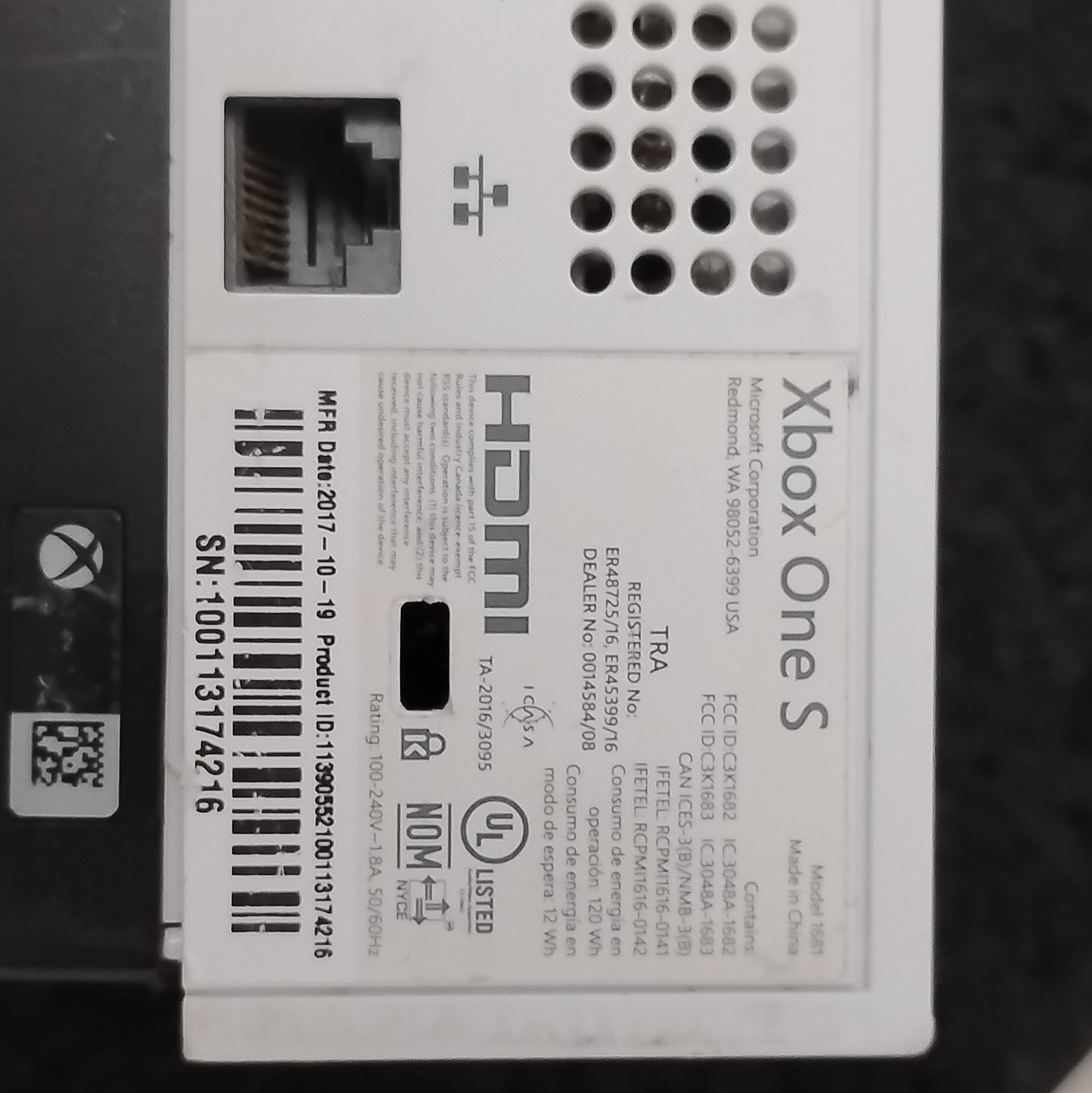 Microsoft Xbox One S 500GB Home Console – White