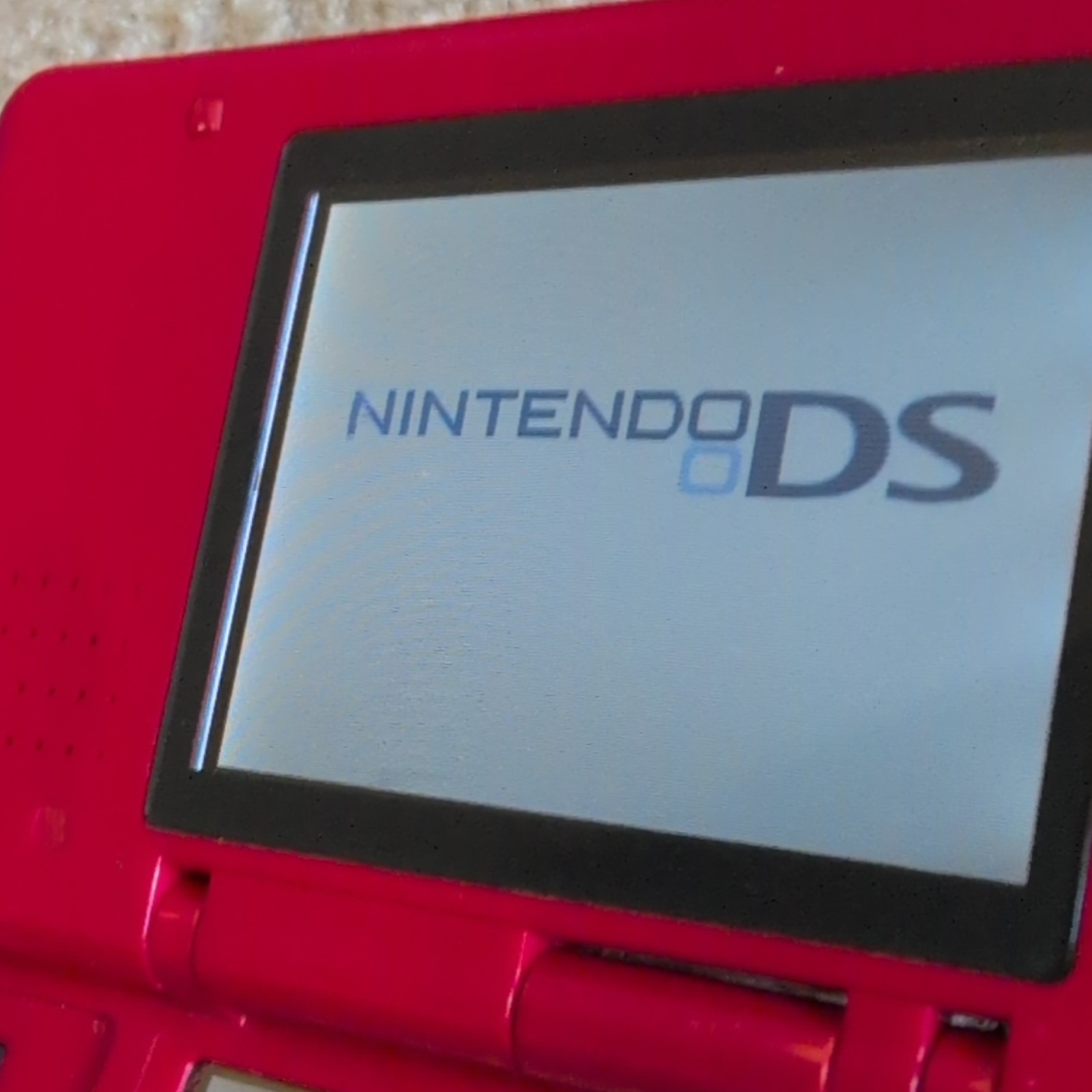 Nintendo DS Red/Black Tested And Working With Stylus, NO CHARGER