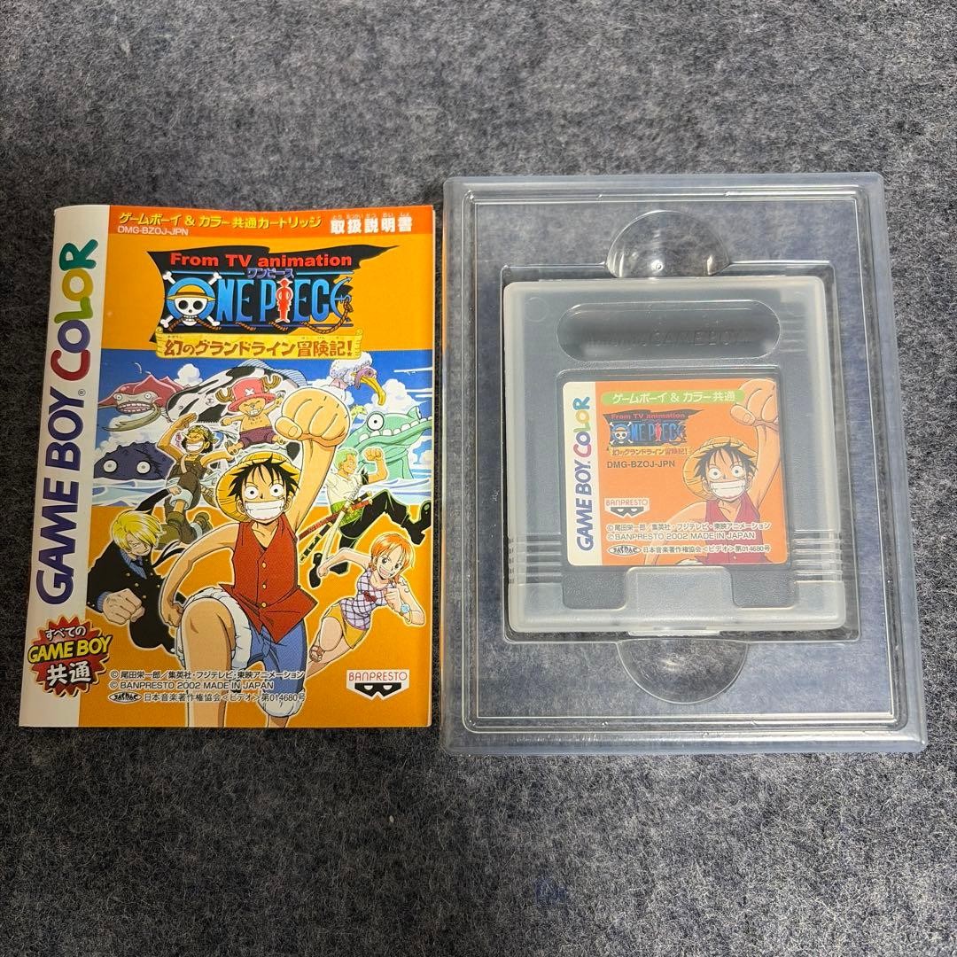 One Piece GBC Game Boy Color 2-Game Set Yume no Luffy & Grand Line Japan Used