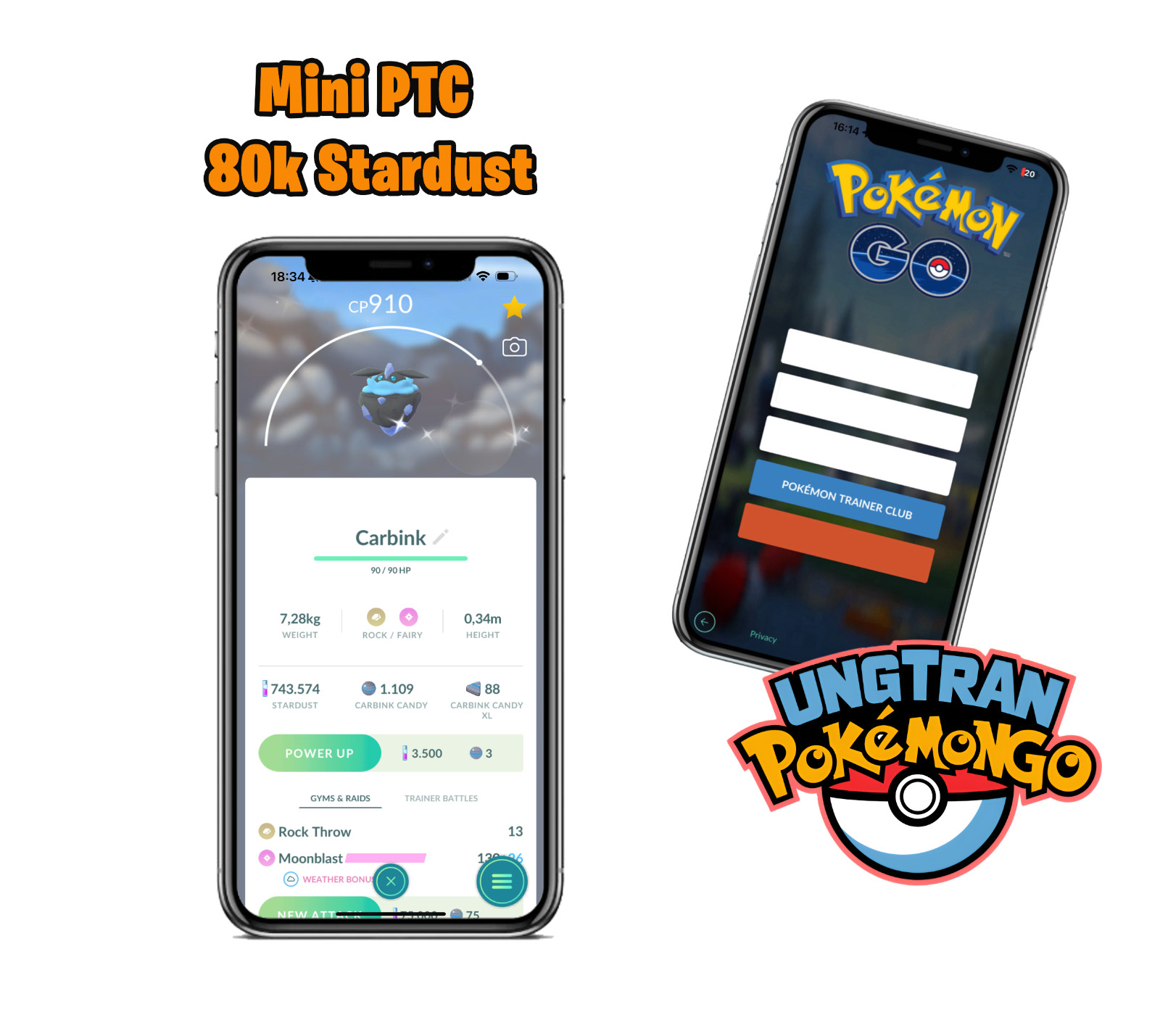 Shiny Carbink – mini P T C 100k stardust