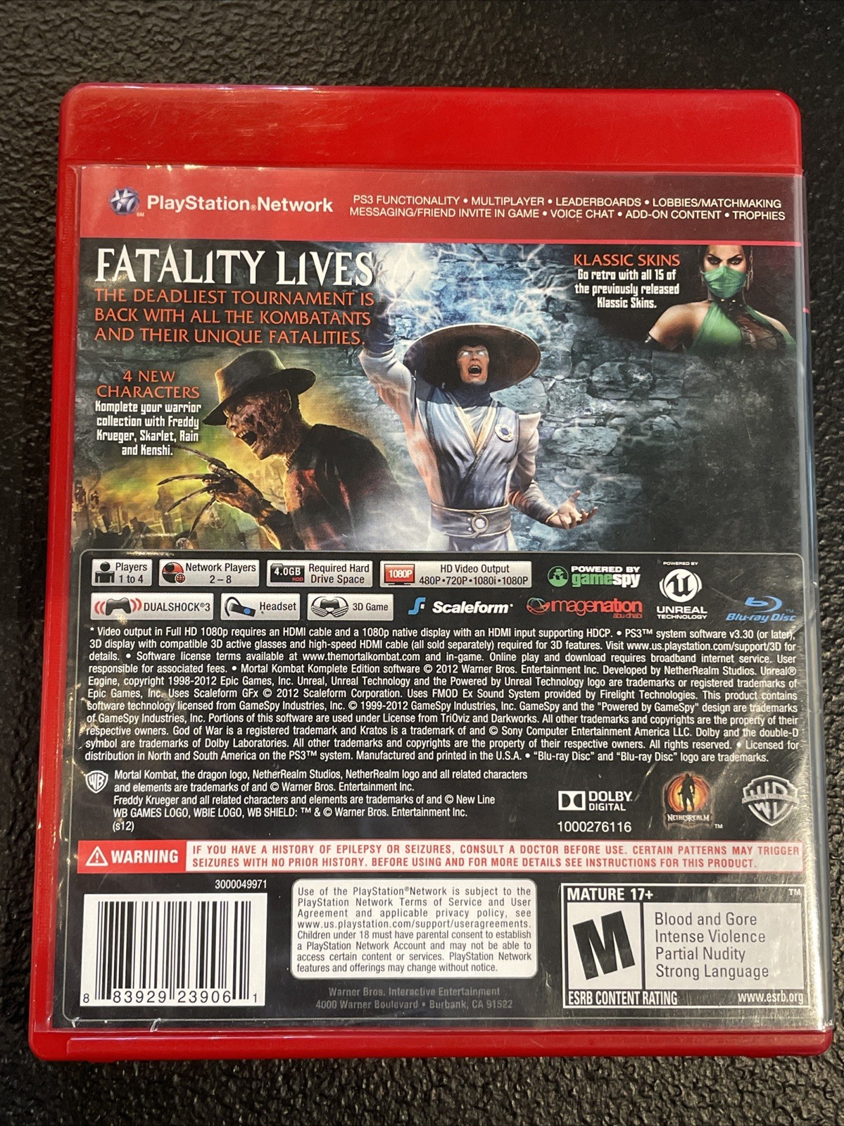 Mortal Kombat — Komplete Edition Sony PlayStation 3 CIB UNTESTED