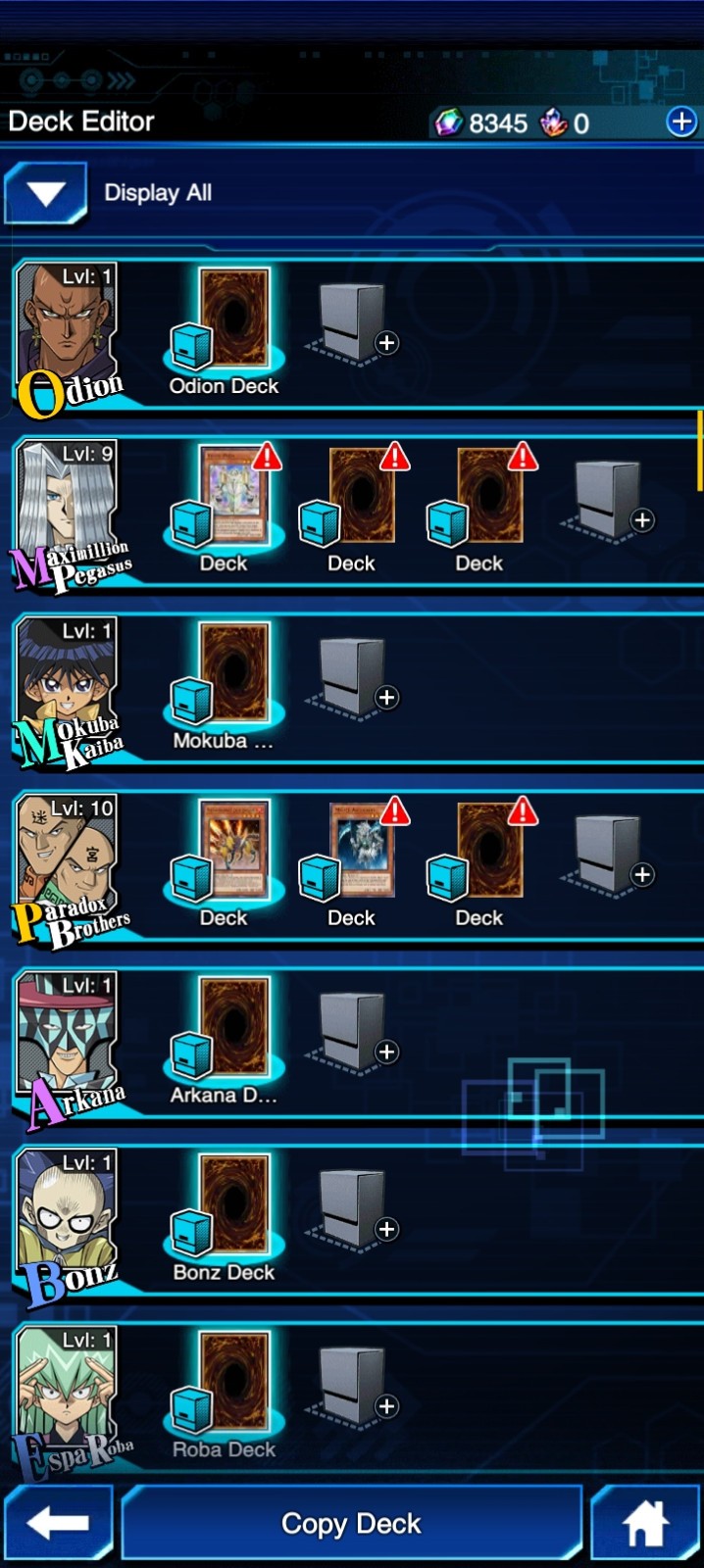 YU GI OH DUEL LINKS IOS, ANDROID, 111 characters, ,9485 gems, 21 decks, 821 box