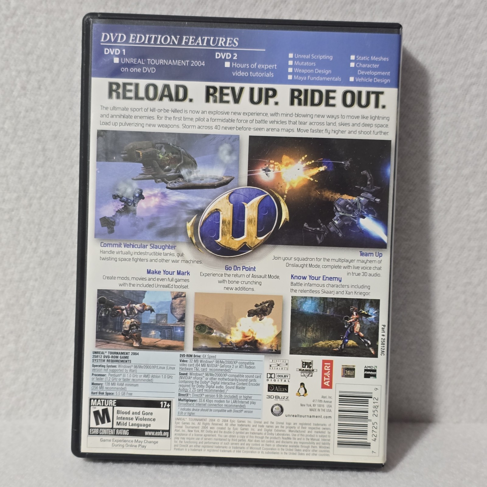 Atari Unreal Tournament 2004 PC DVD-ROM 2-Disc Set Shooter M 2004