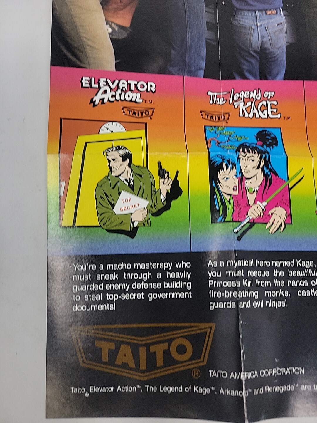 Taito Nintendo NES 1990 Fold Out Insert Advertisment Arcade Home Game TAI-NES-US