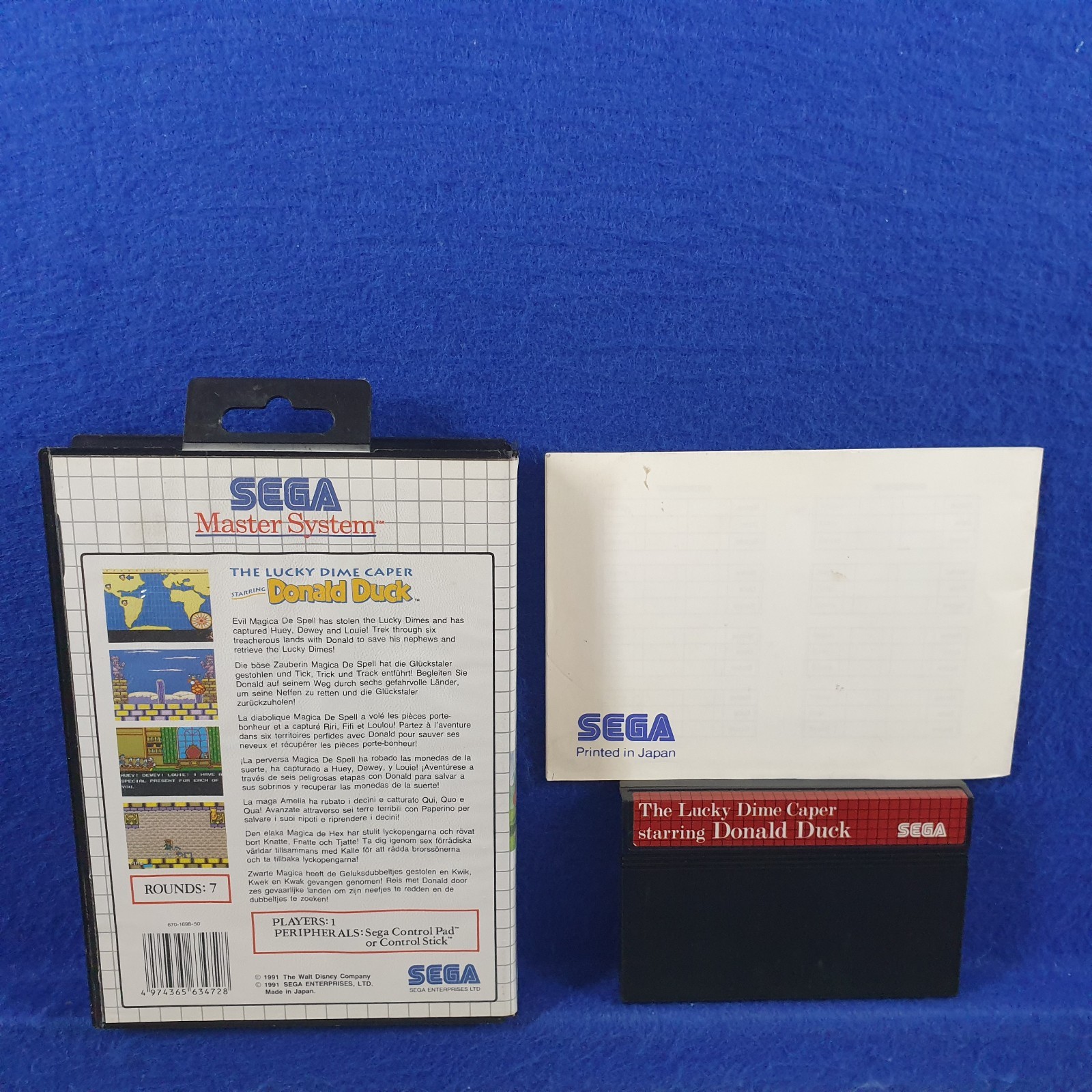 Master System LUCKY DIME CAPER Starring Donald Duck PAL REGION FREE Works in US