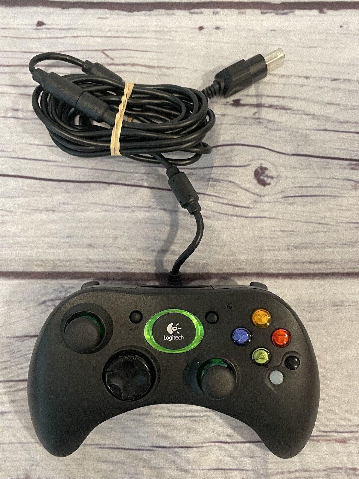 Official Microsoft XBOX Original Logitech Precision Controller Wired W/cable Blk