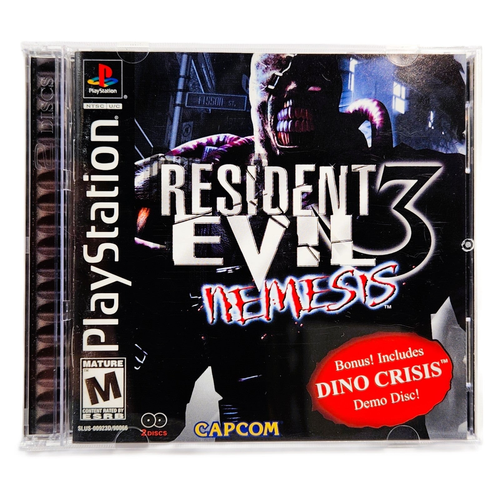 Resident Evil 3 Nemesis w/ Dino Crisis Demo PS1, CIB Pristine Scratch Free Discs