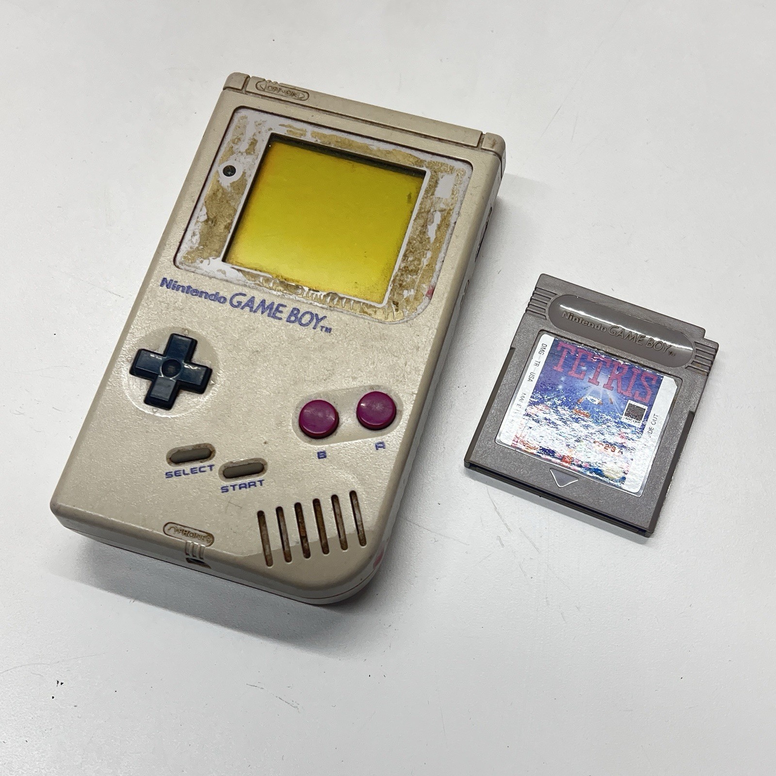 Nintendo Game Boy Launch Edition System Original GB Gray For Parts!
