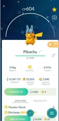 Pokémon G0 — Shiny Pikachu Lucario Hat (Random gender)