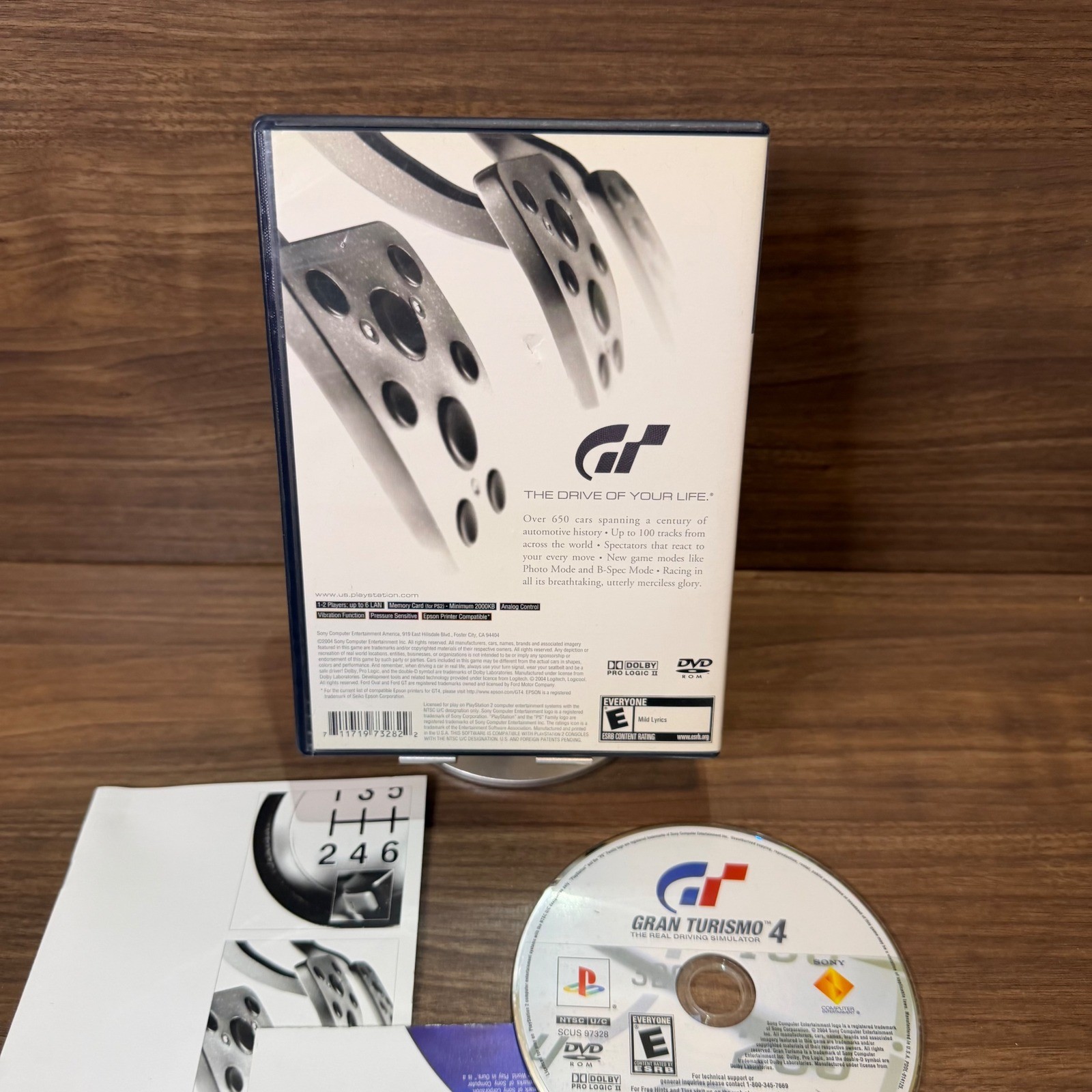Sony Gran Turismo 4 Video Game PS2 NTSC White Good Complete CIB Racing