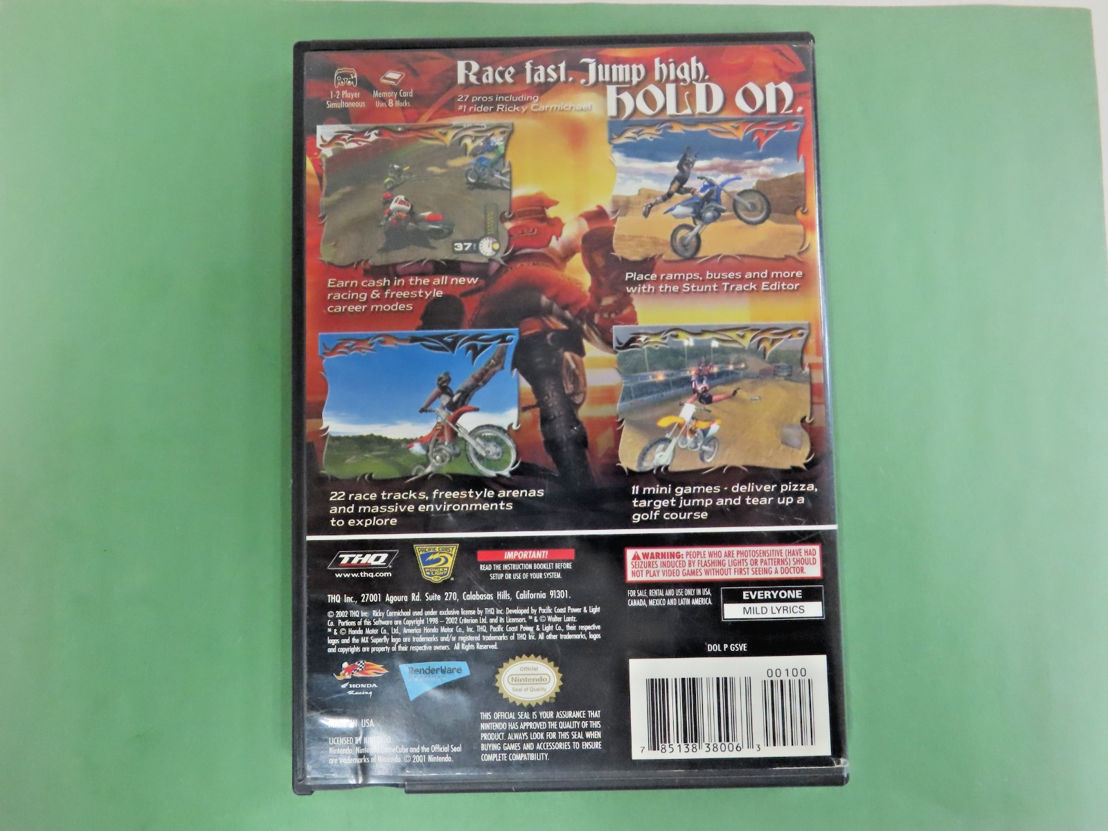 MX SUPPLY THQ NINTENDO GAME CUBE VIDEO GAME TESTED WORKS COMPLETE