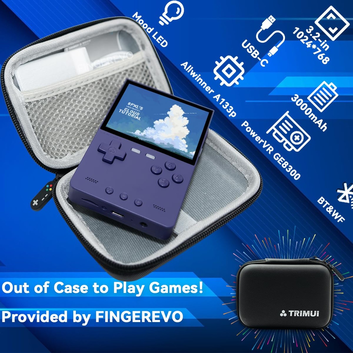 Trimui Brick Handheld Game Console 3.2-inch 1024*768 IPS Screen 3000mAh Trimu…