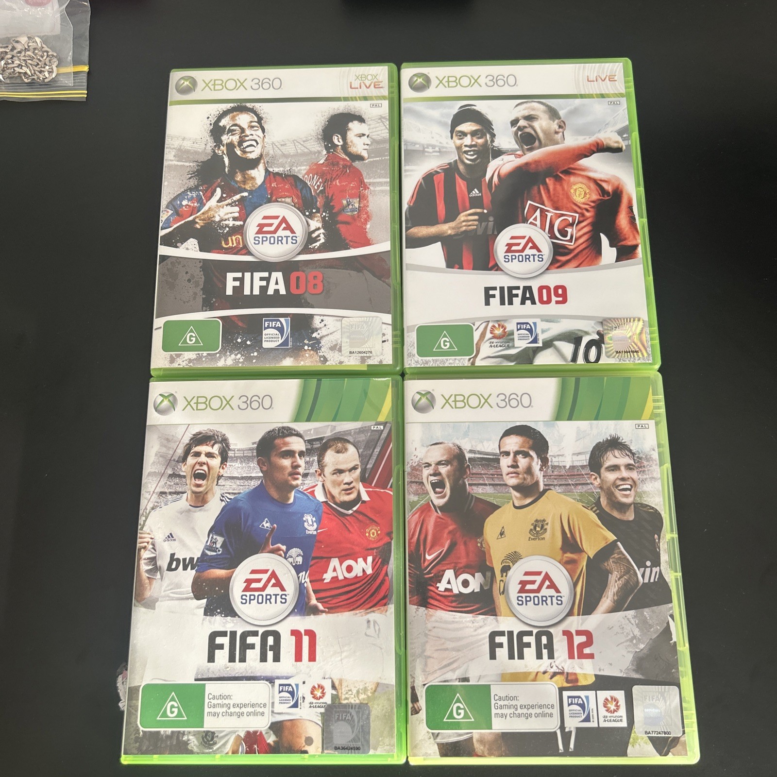 FIFA 08 09 11 12 Xbox 360 Games Bundle PAL Complete w/ Manuals EA Sports Soccer