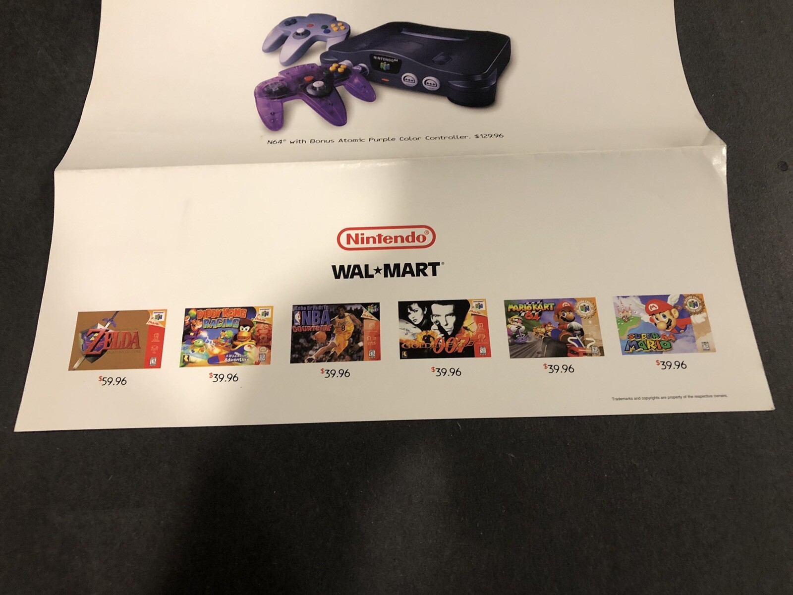 nintendo 64 N64 Walmart Promo Advertisement Atomic Purple Pokémon Red Blue