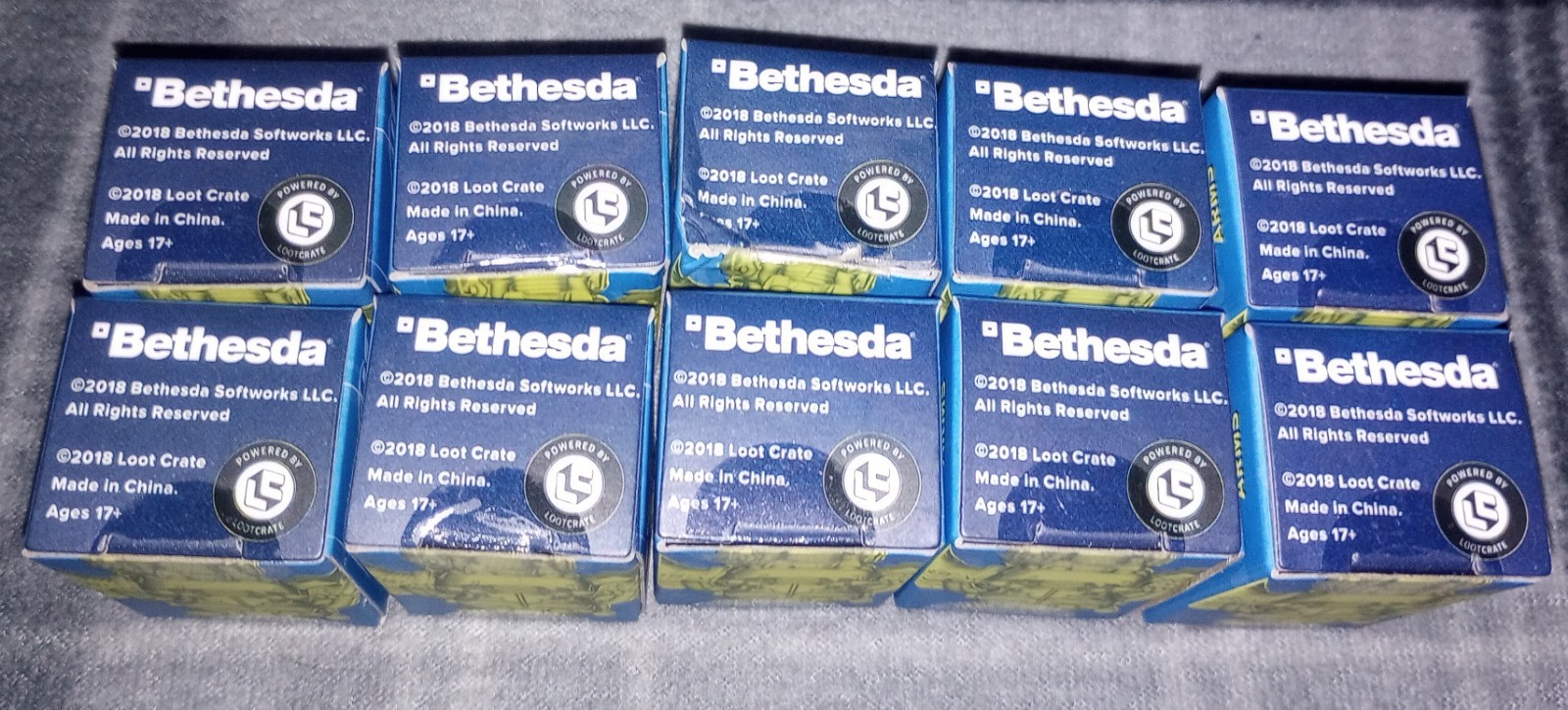 Lot Of 10 Fallout Loot Crate Screen Shots Build-A-Figure Power Armor Box 4 Of 6