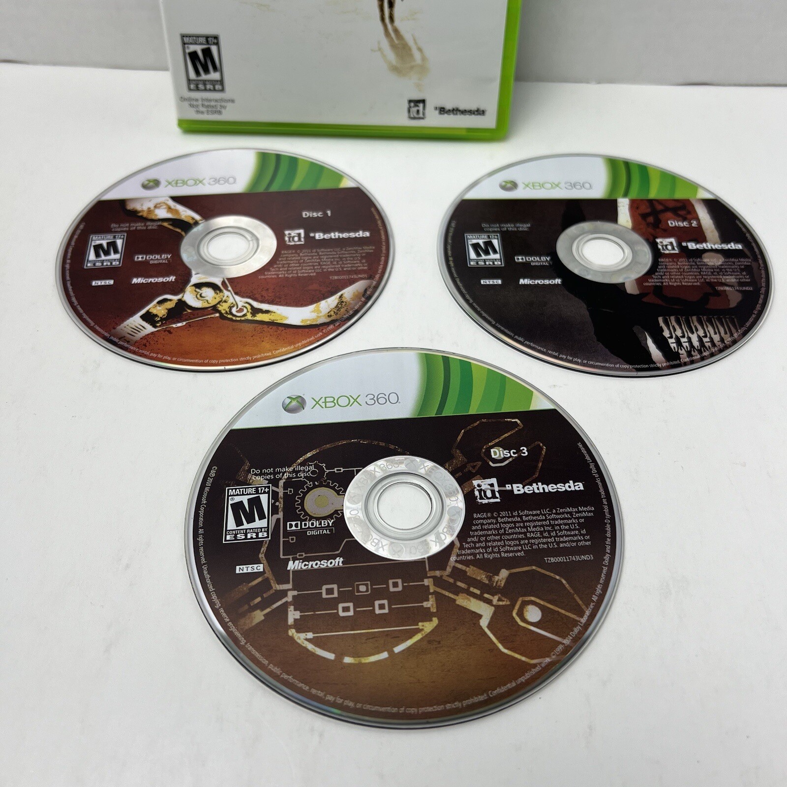 Rage Microsoft Xbox 360 Video Game No Manual