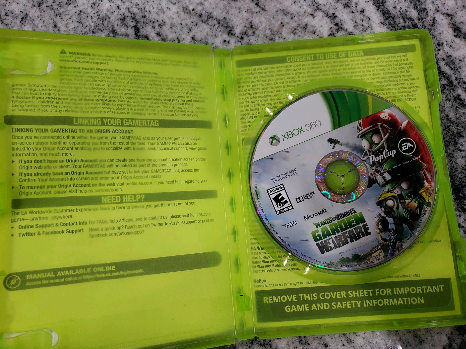 Plants vs. Zombies Garden Warfare Xbox 360 Game 2014 Microsoft NTSC Used