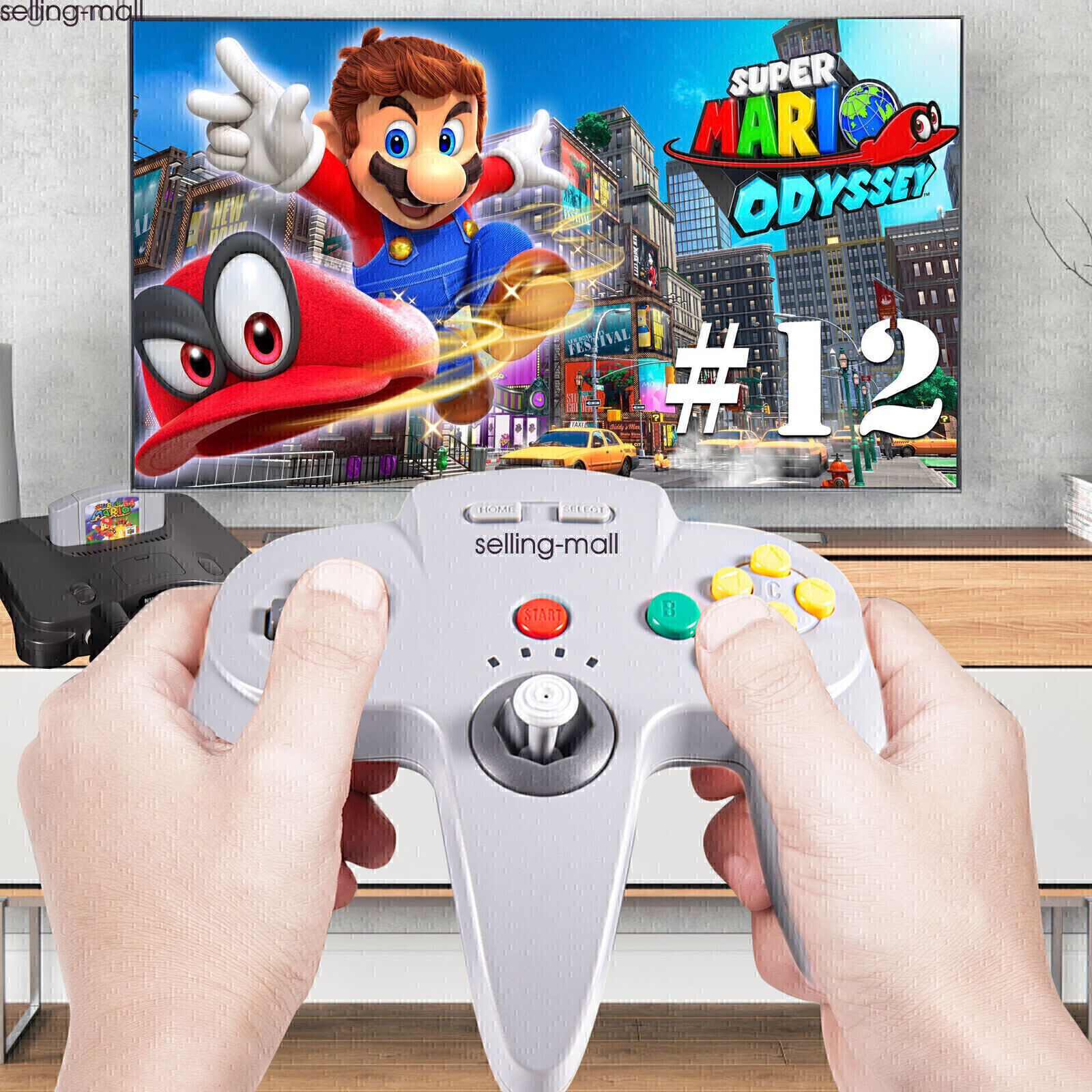 2.4G Wireless N64 Controller w/ Rumble Pak for Nintendo N64 or USB For Switch
