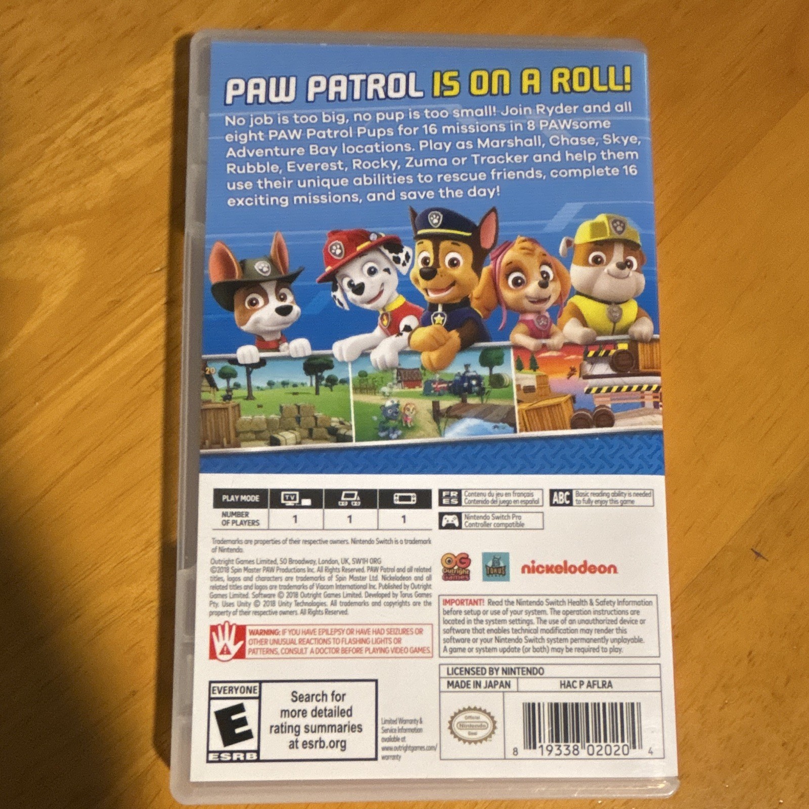Outright Games PAW Patrol: On a Roll! Nintendo Switch Game, E-Everyone