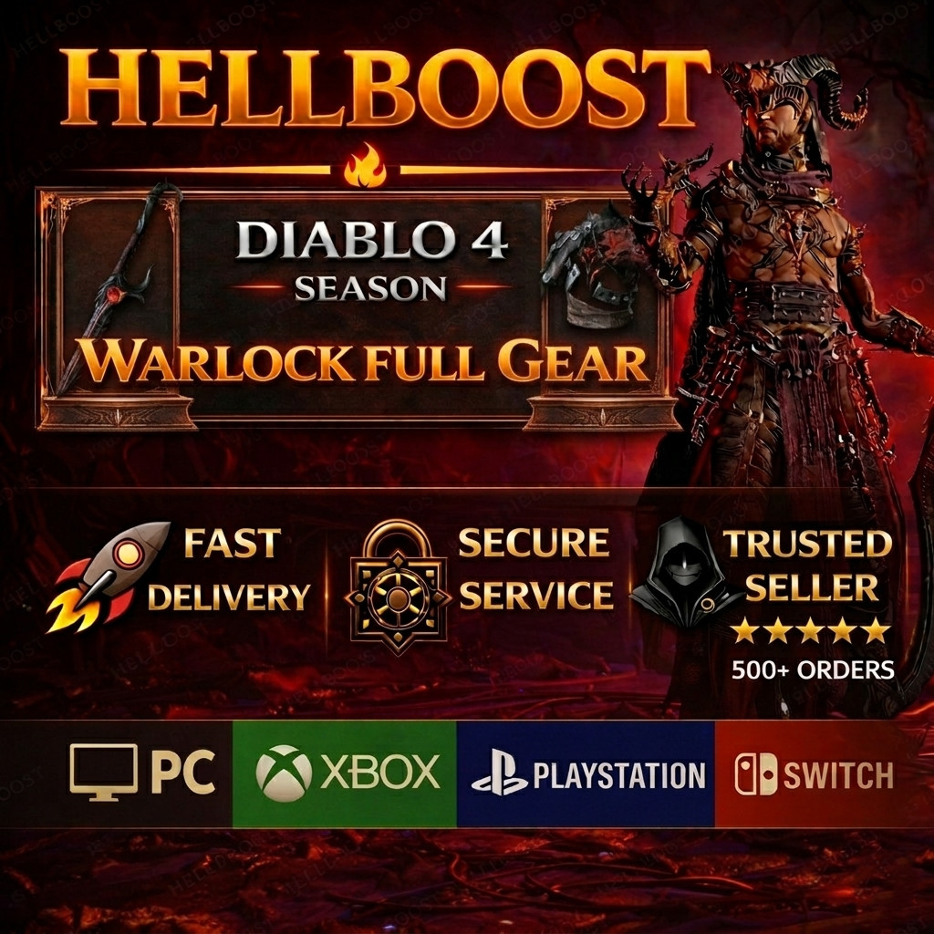 Diablo 4 Season 13💎WARLOCK Full GEAR + Set💎Lord of Hatred 💎 PS5 / PC / XBOX