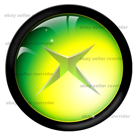 xbox button decal sticker 360 free ship
