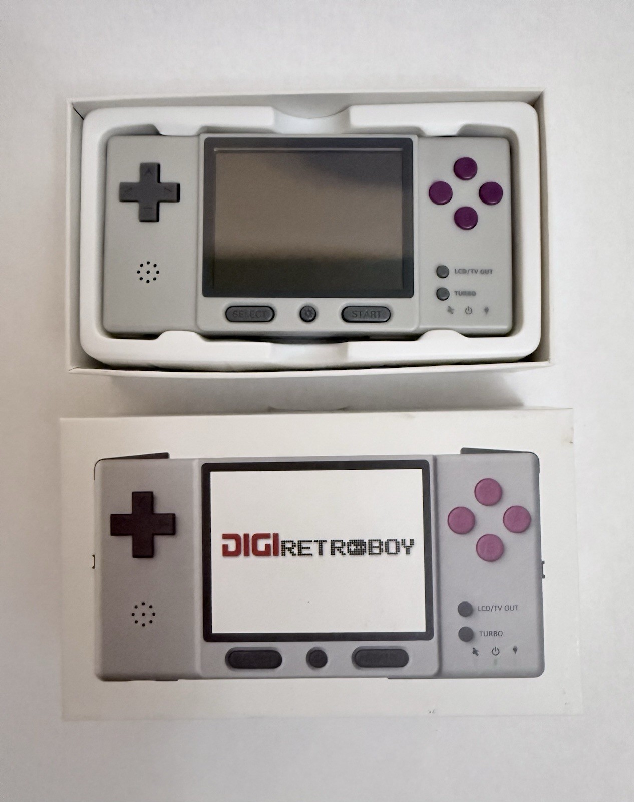 DIGI RetroBoy Handheld Console for Game Boy Advance Turbo 480p RCA Gray