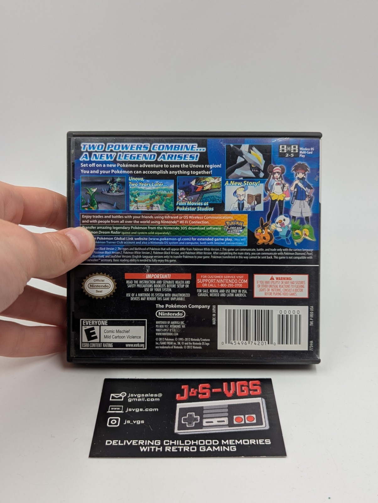 Pokemon Black Version 2 Nintendo DS CIB Complete All Inserts