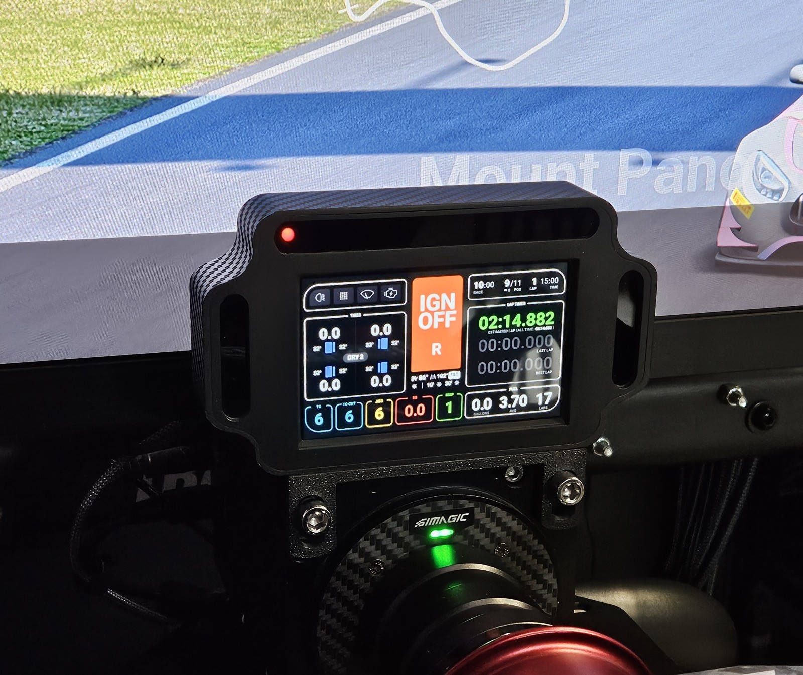 Sim Racing Pc 4.3″ Vocore 24 Led’s New Design (CSL DD, Simagic,Moza, Mounts 🏎