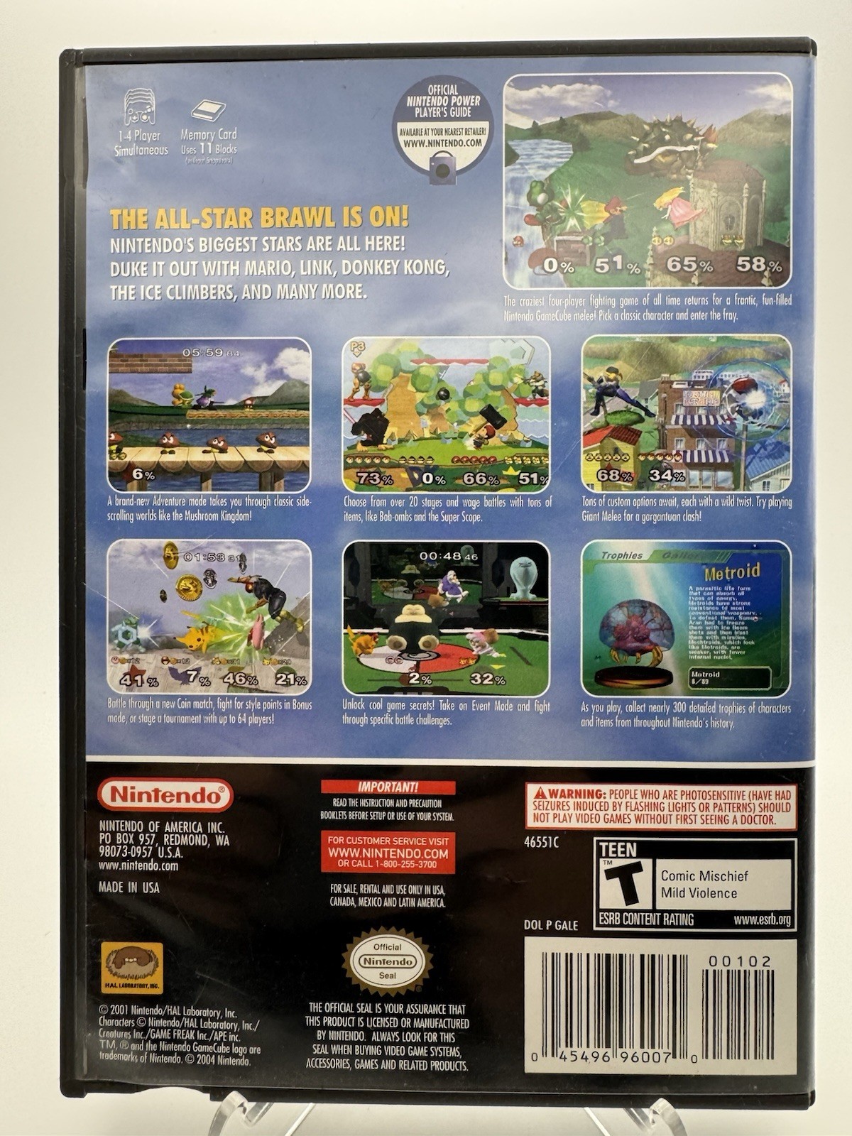 Super Smash Bros Melee (Nintendo GameCube, 2001) CIB | Complete | Tested