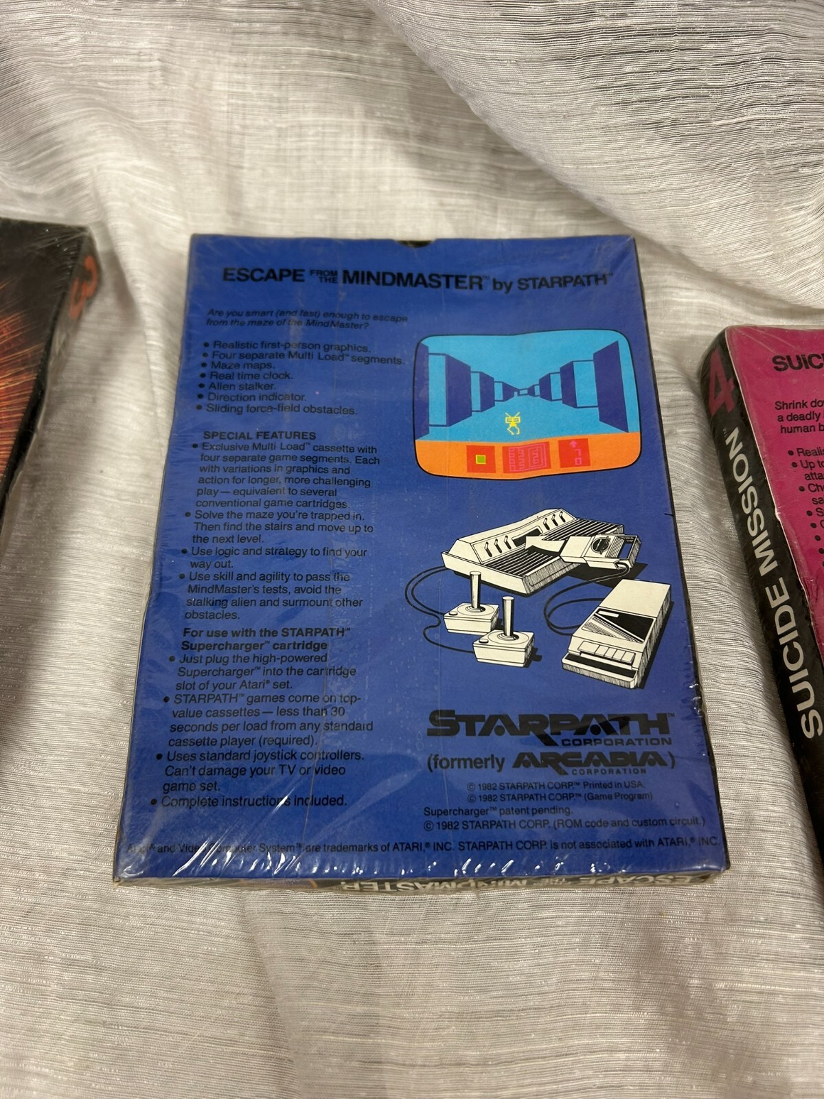 Atari Video Supercharger Games 3 Sealed Suicide Mission Fireball Mindmaster