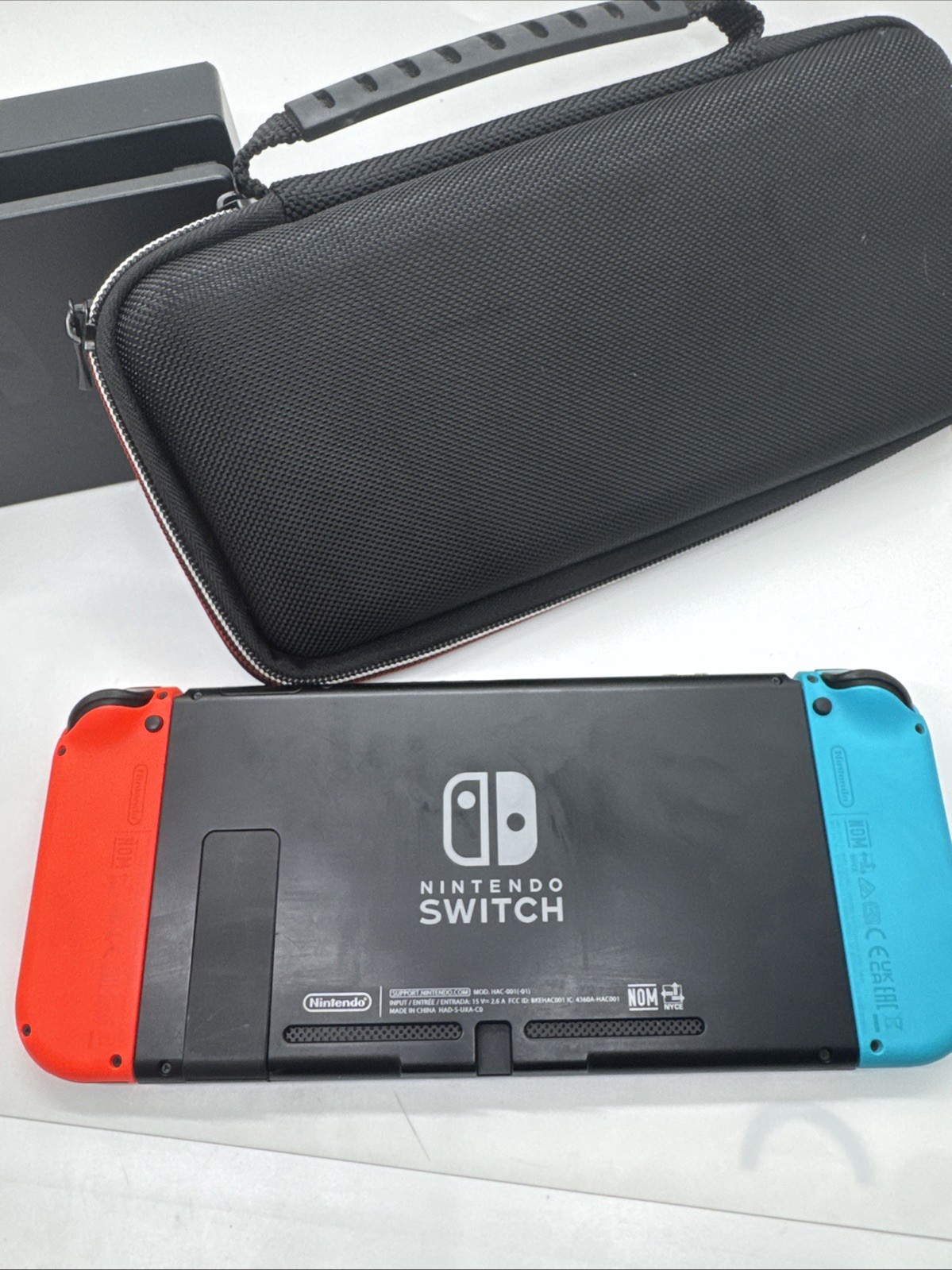 Nintendo Switch Console Neon Blue/Red Joy-Con Bundle w/ Dock NO HDMI