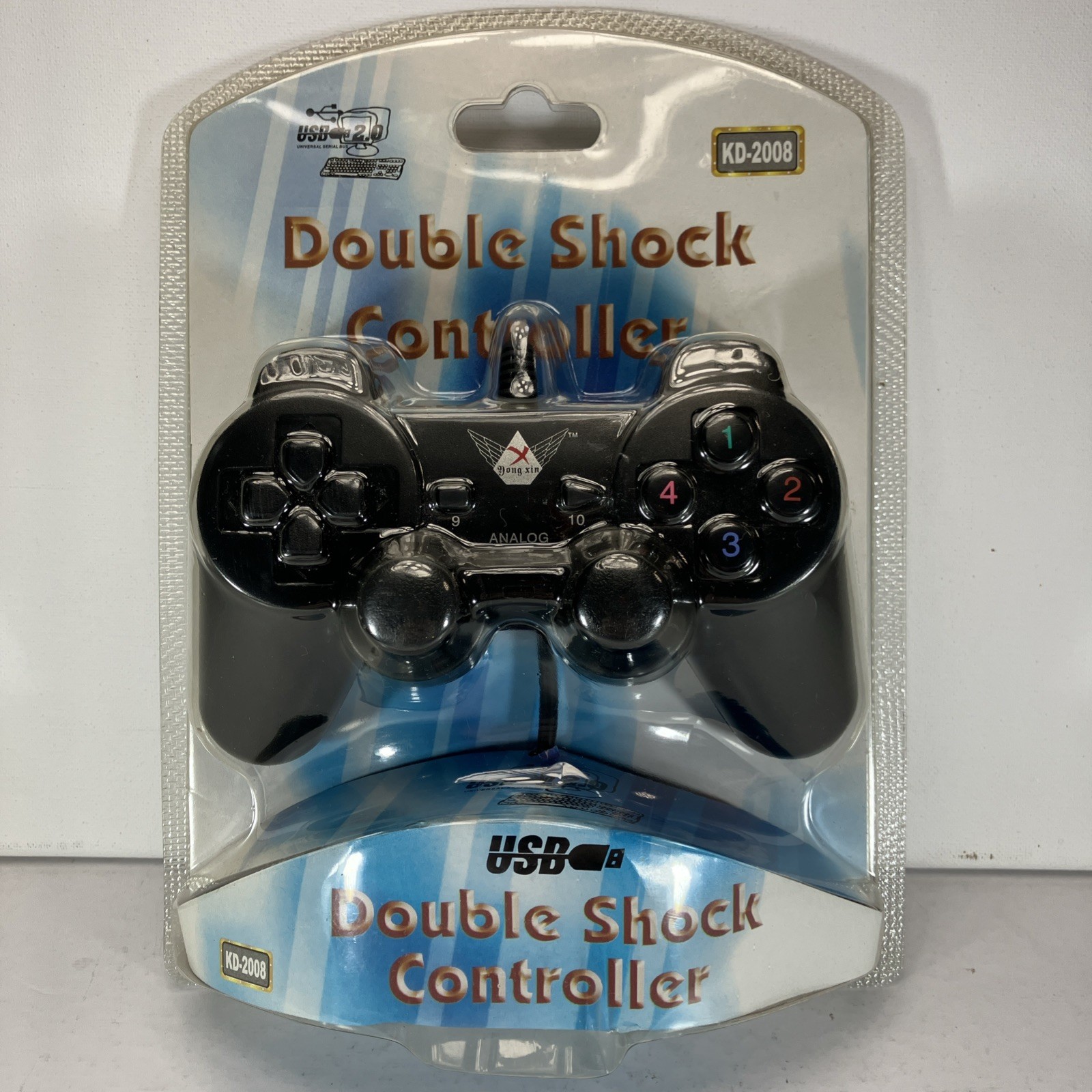 Double Shock #KD-2008 PC Analog Controller PS2 Style USB 2.0 Corded 12 Button