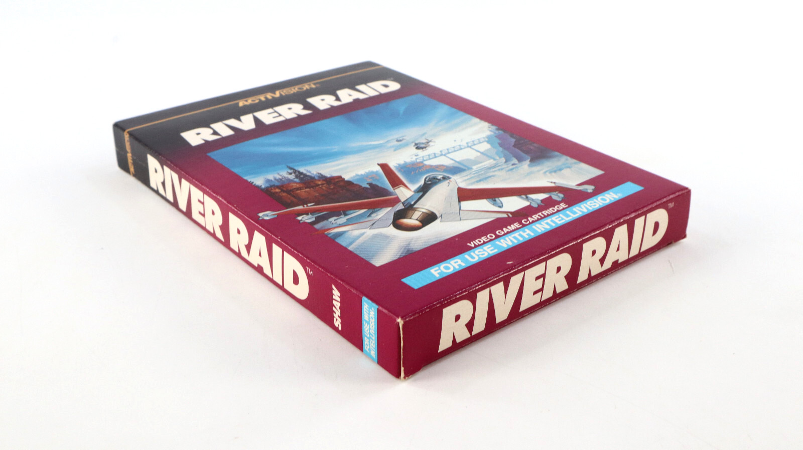 River Raid Intellivision Complete w/ Box Game & Overlays Tested