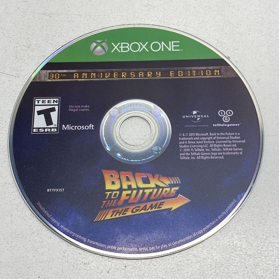 Back to the Future The Game 30th Anniversary Edition Xbox One Disc