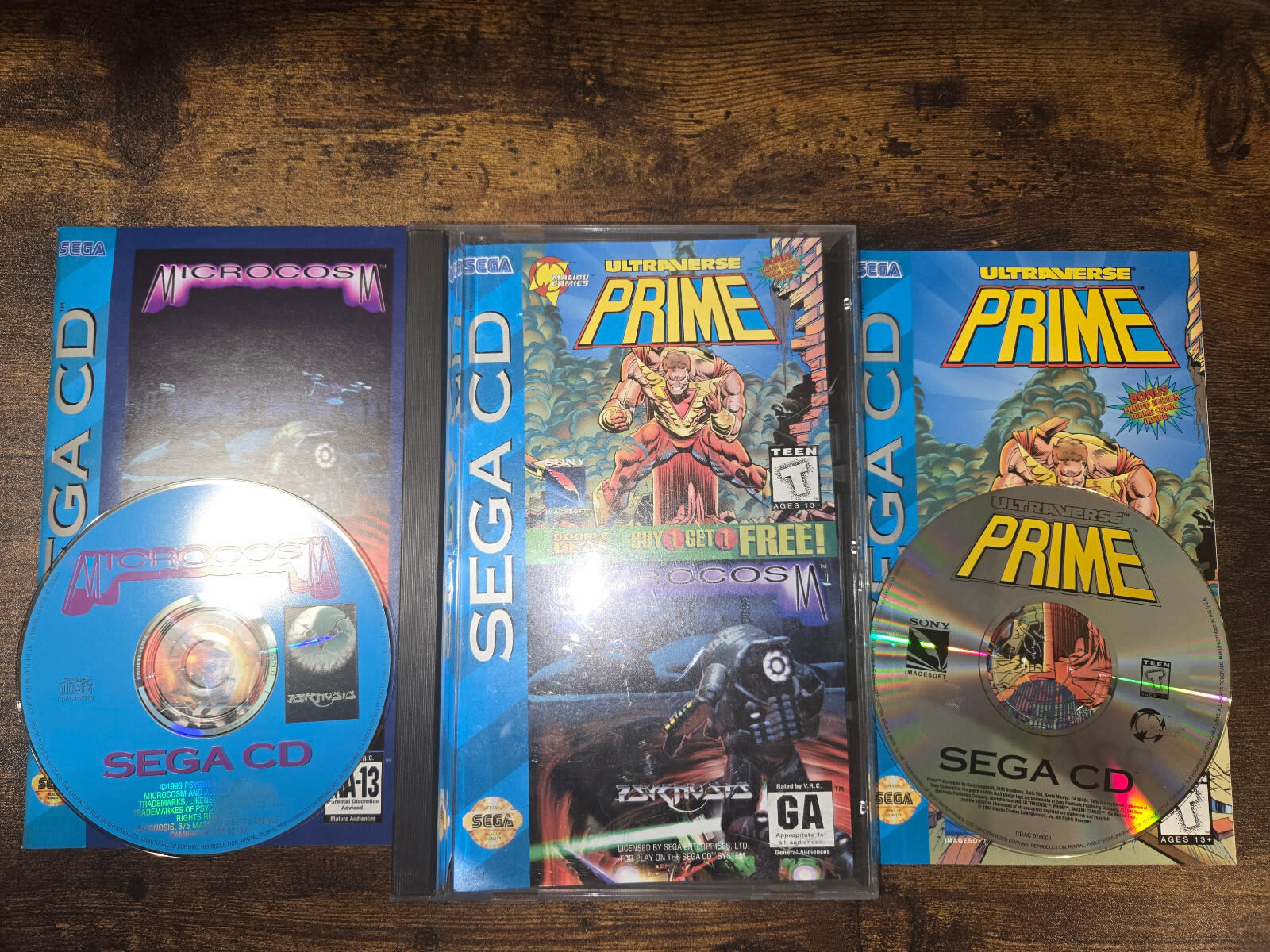 Authentic Sega CD Ultraverse Prime / Microcosm Complete