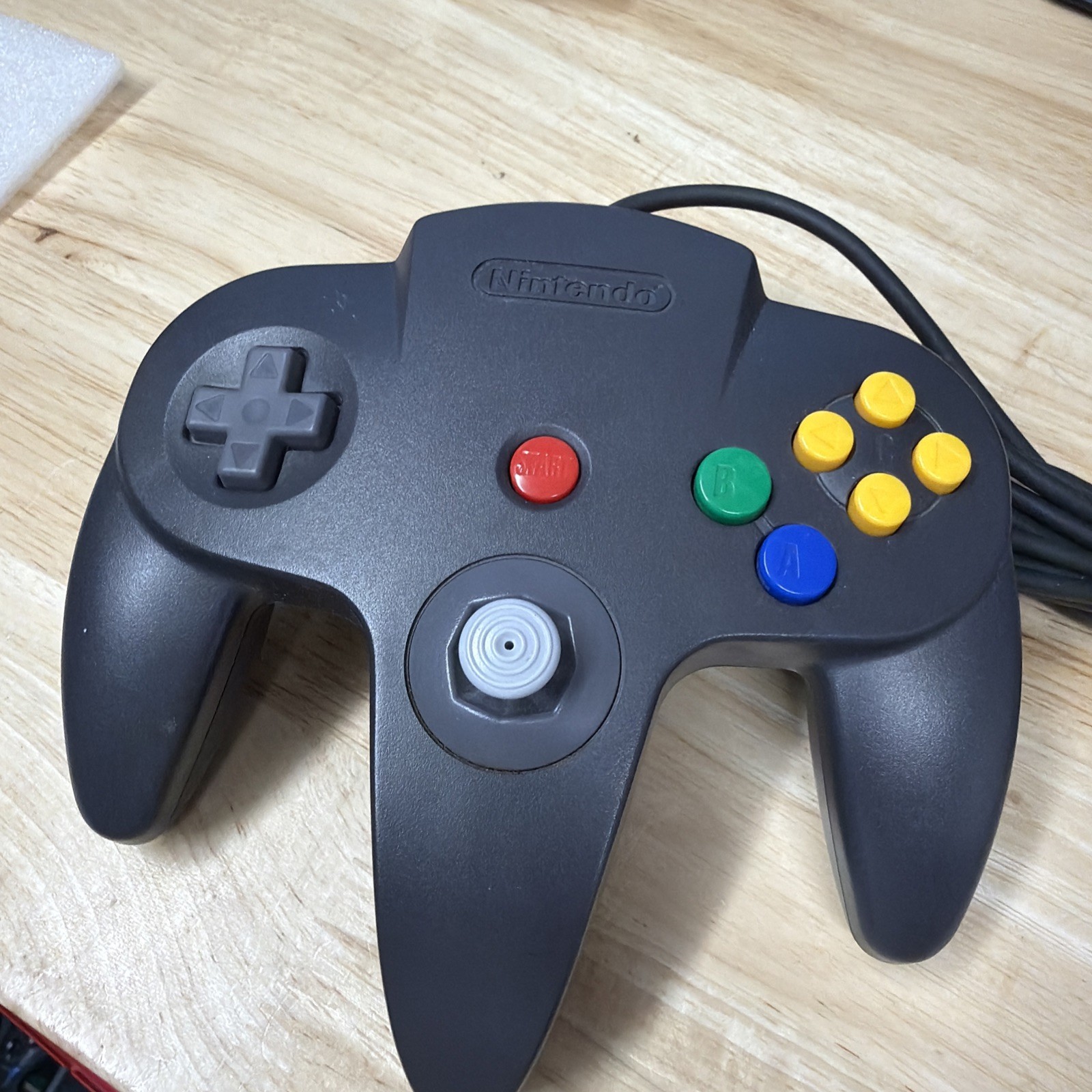 Official Nintendo 64 N64 Controller Black x Red 9/10 OEM Tight Stick WORKING 200