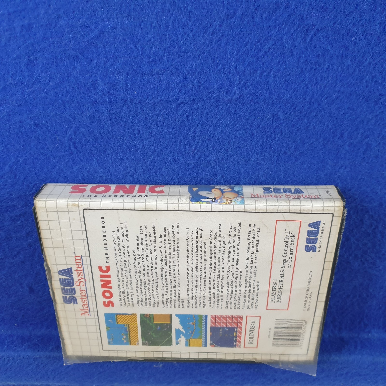 Master System SONIC THE HEDGEHOG *y Boxed & Manual PAL REGION FREE (Works in US)