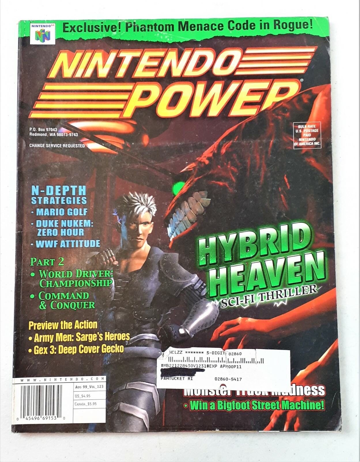 Nintendo Power Magazine Vol 123 Hybrid Heaven 1999 w/ Comic & Supercross Poster