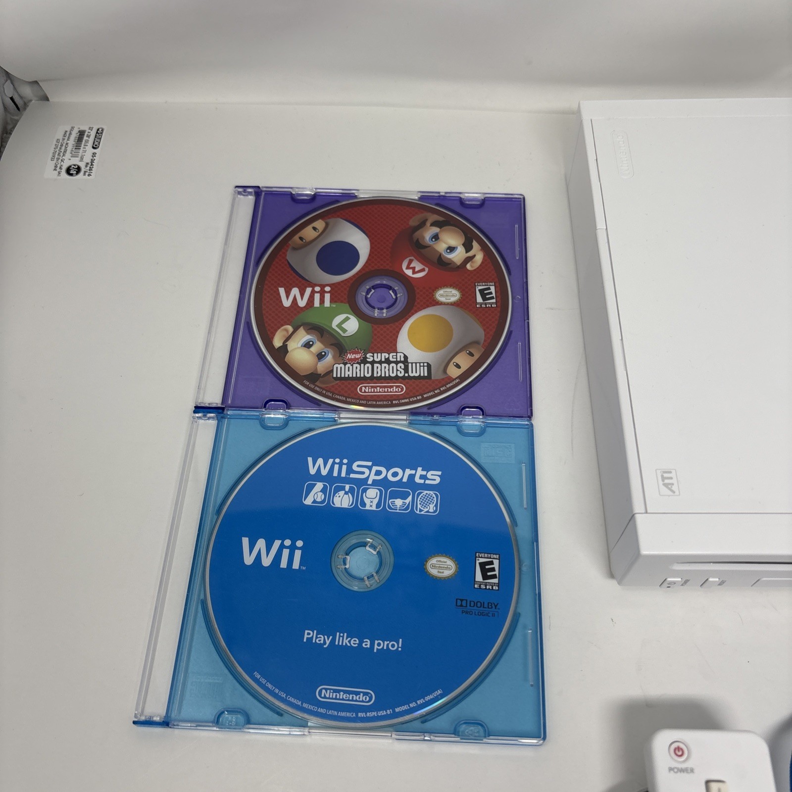 Nintendo Wii Console Bundle w/ 2 Remotes – 2 Nunchuks – Wii Sports – Mario