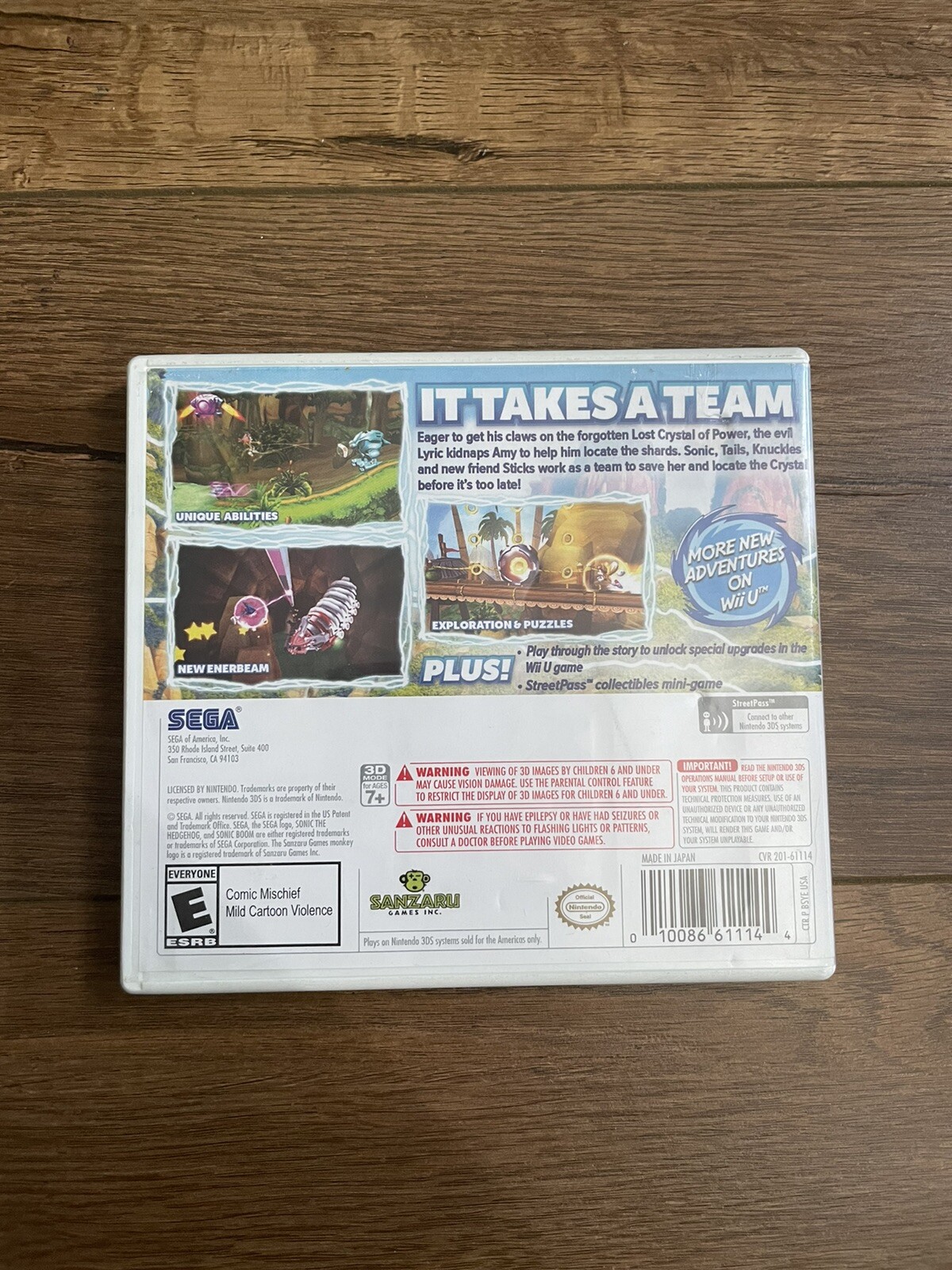 Sonic Boom: Shattered Crystal (Nintendo 3DS, 2014) – Tested – Complete