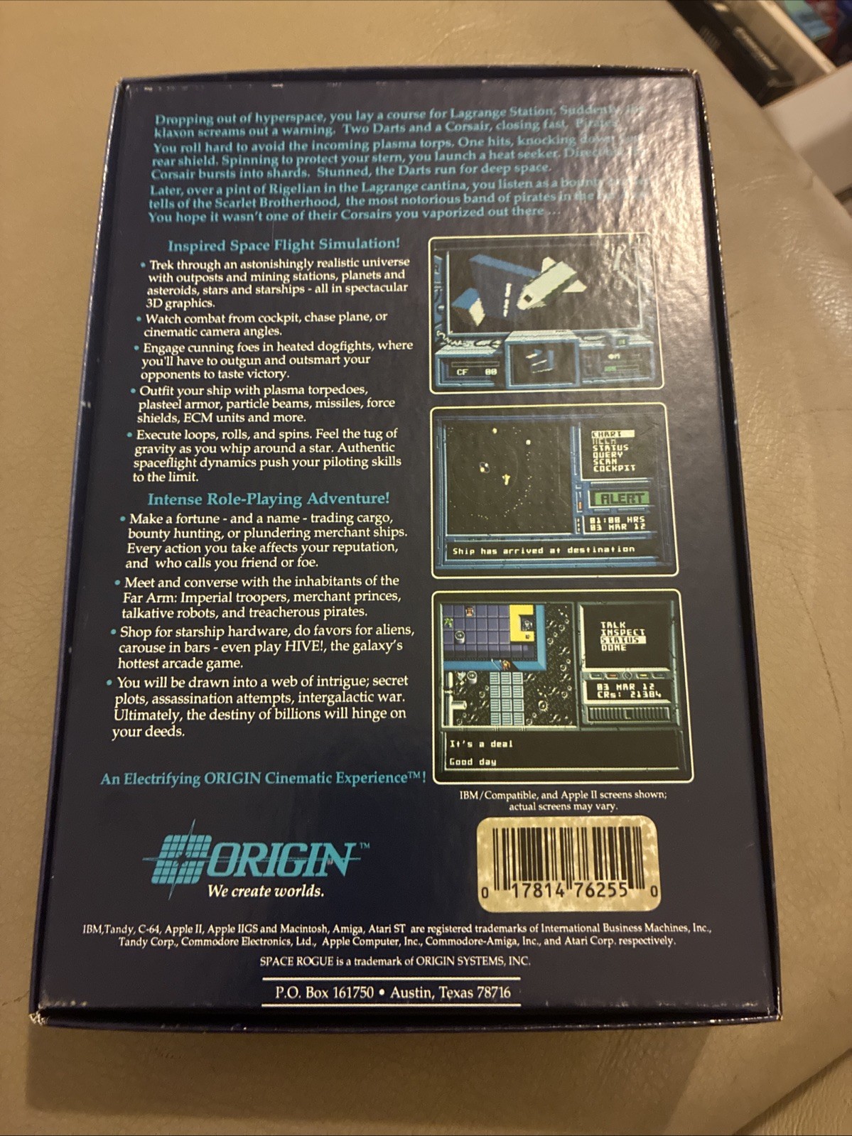 Space Rogue Origin Systems : Macintosh Big Box – Excellent Condition, No Disc