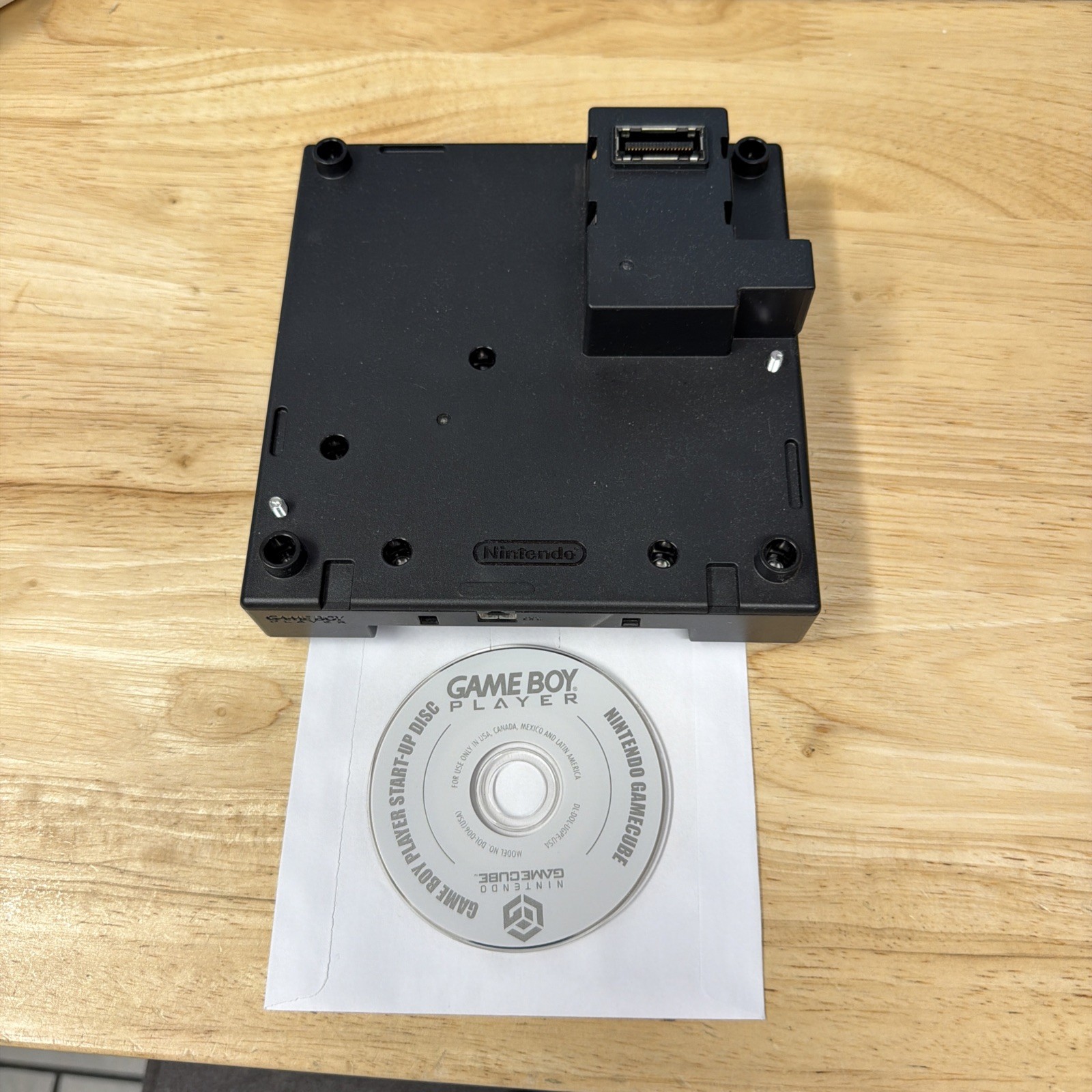 Nintendo GameCube Game Boy Player Startup Disc + Black Adaptor Tested Working
