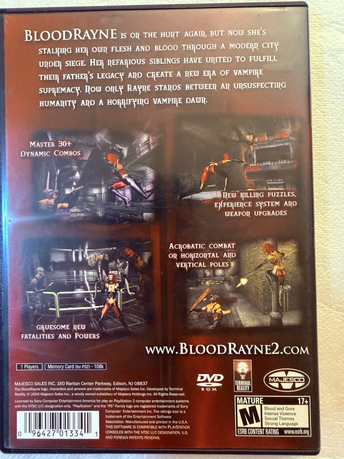 Majesco BloodRayne 2 BloodRayne Series Sony PlayStation 2 PS2 Disc NTSC M